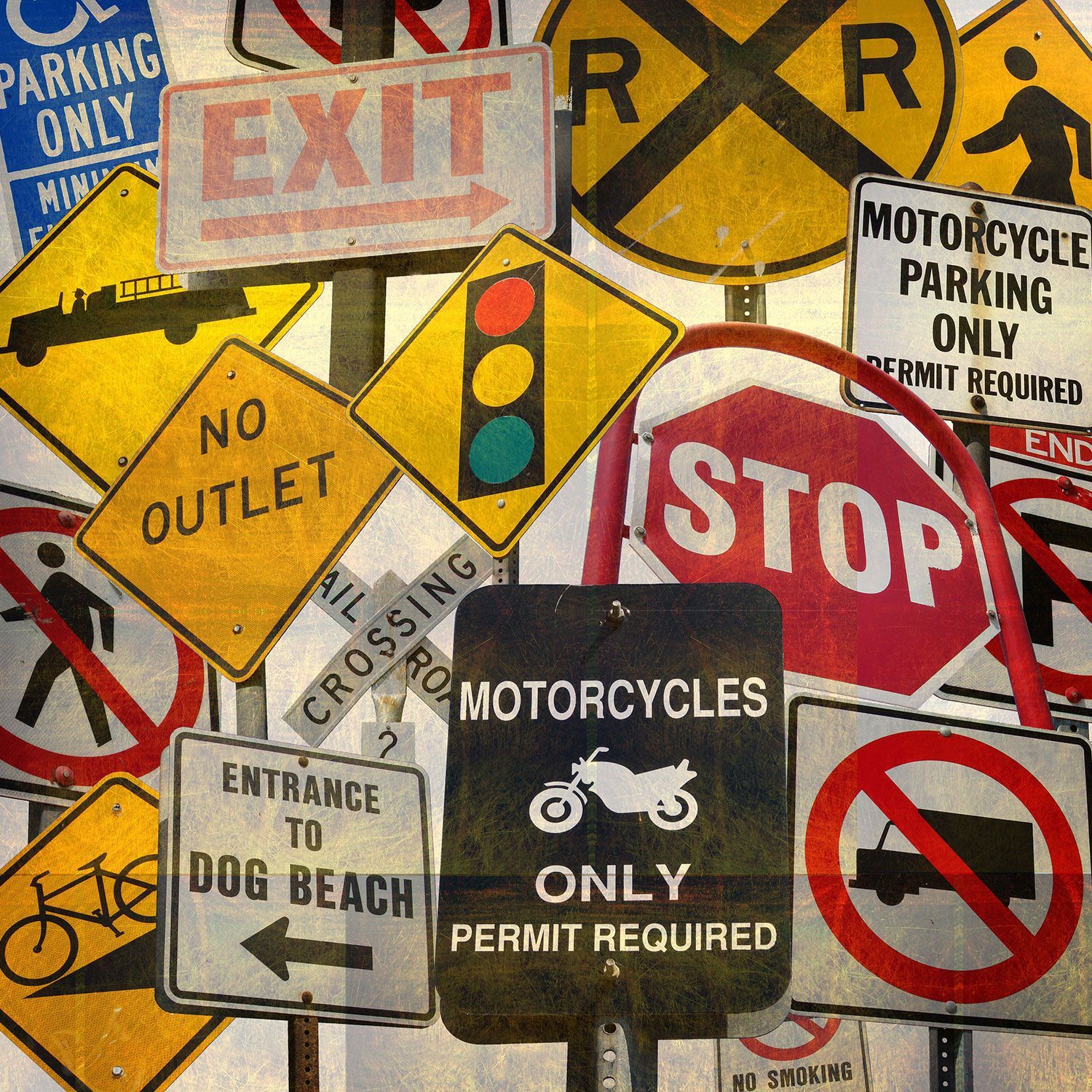 Choose Road Signs Wallpaper to create fantastic wall decor in your