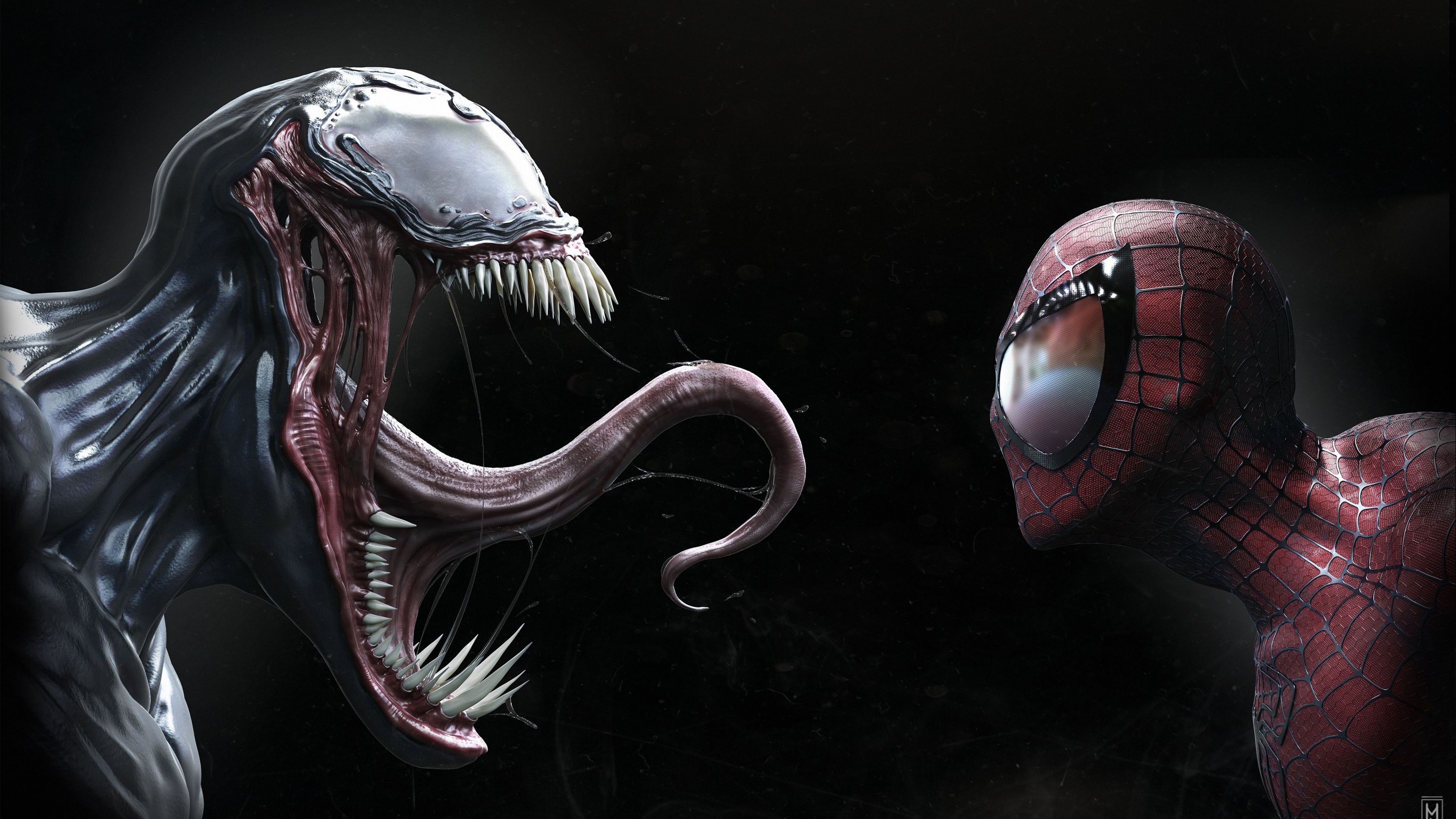 Spider Man, Marvel Comics, Venom, Darkness Wallpaper