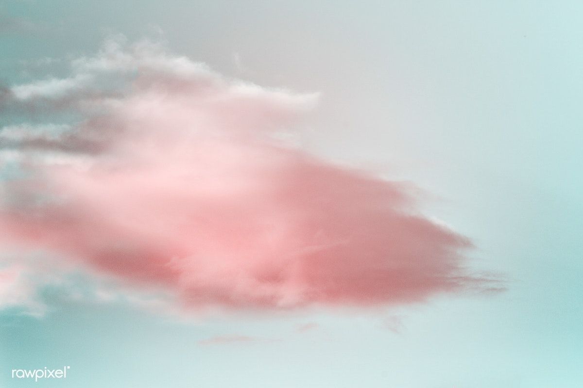 Blue sky and soft pink clouds. free image