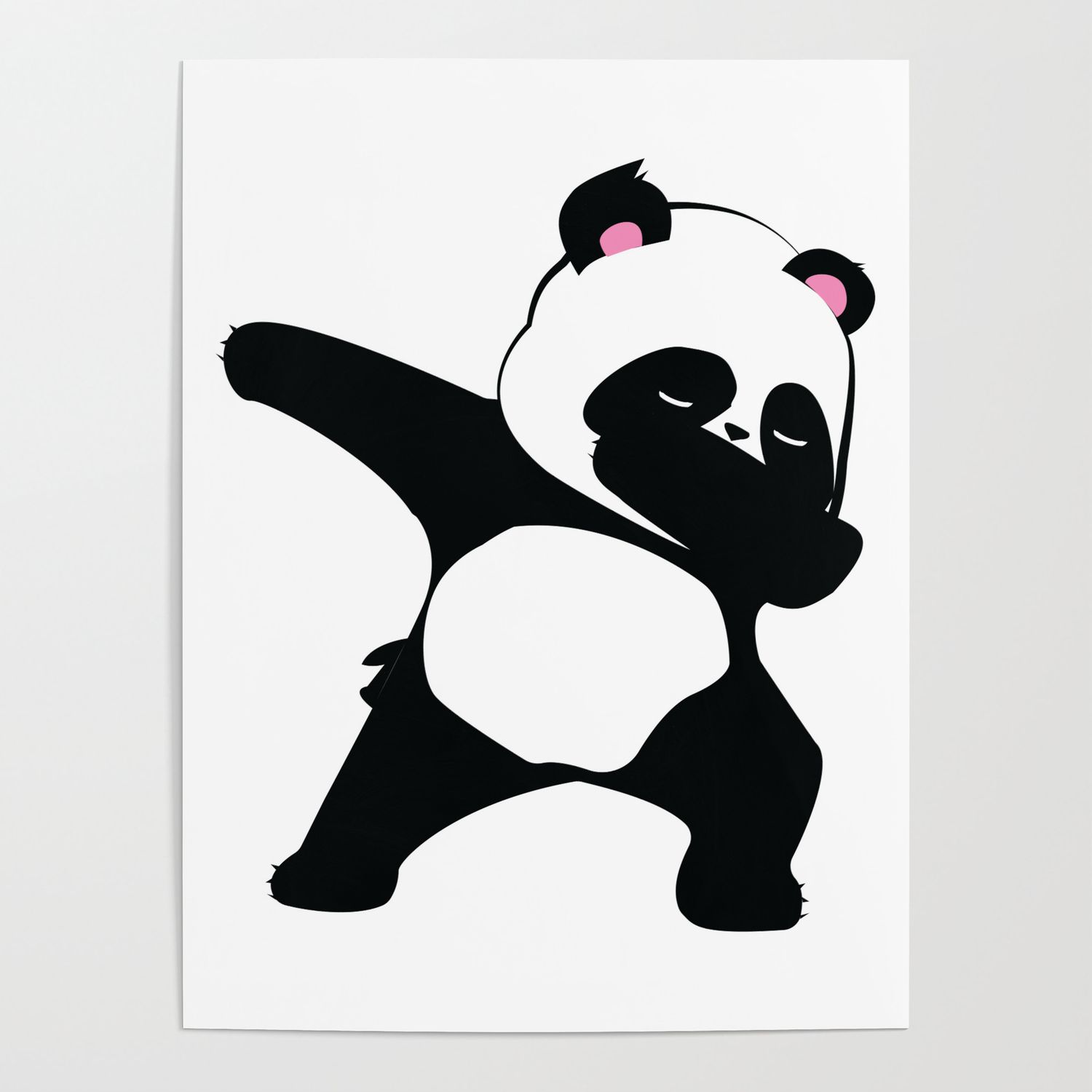 Dabbing panda dab panda clipart Poster