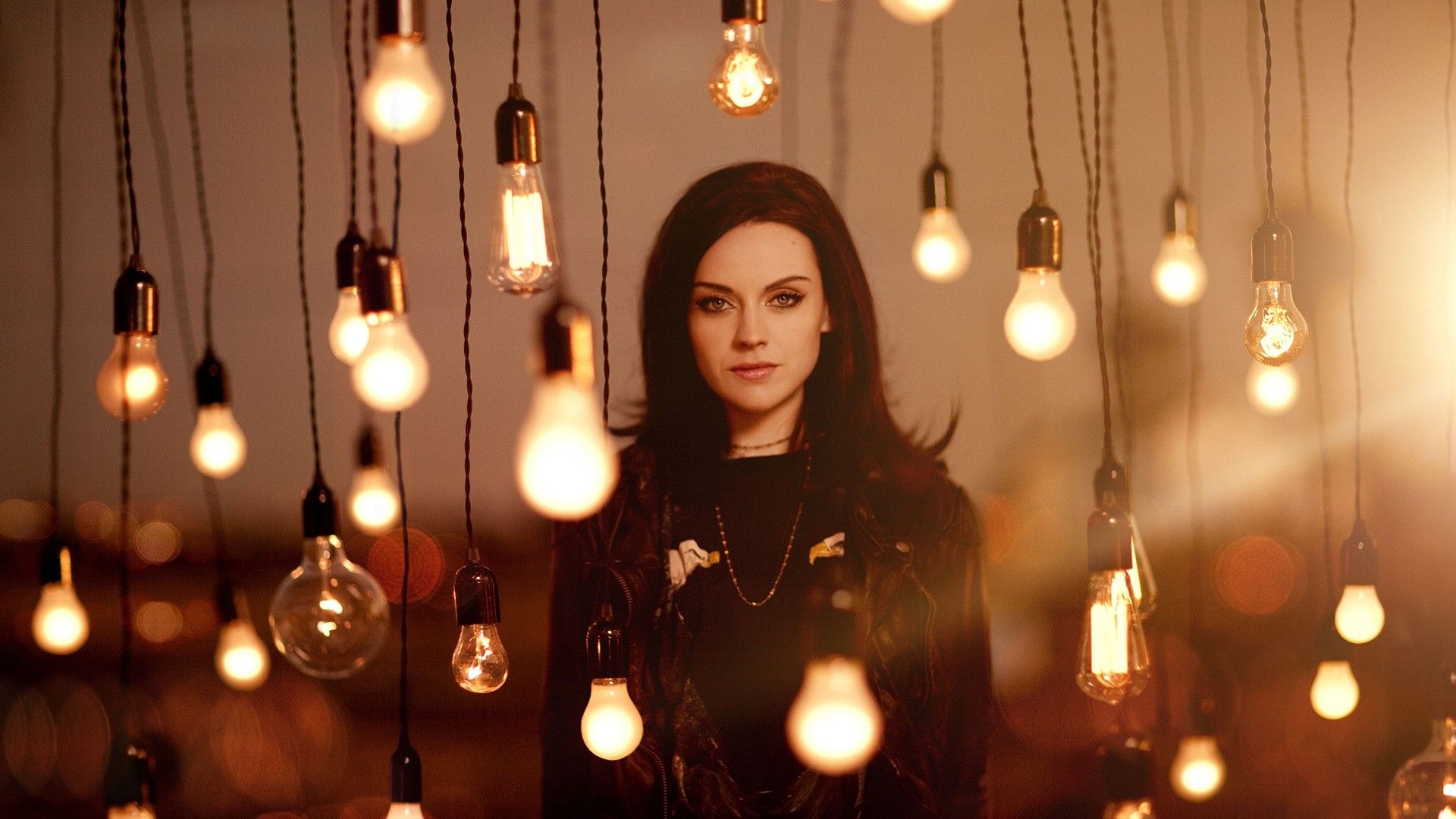 #black clothing, #blue eyes, #light bulb, #celebrity