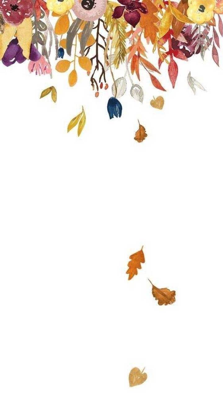 Pretty autumn watercolor Wallpaper, iPhone Wallpaper