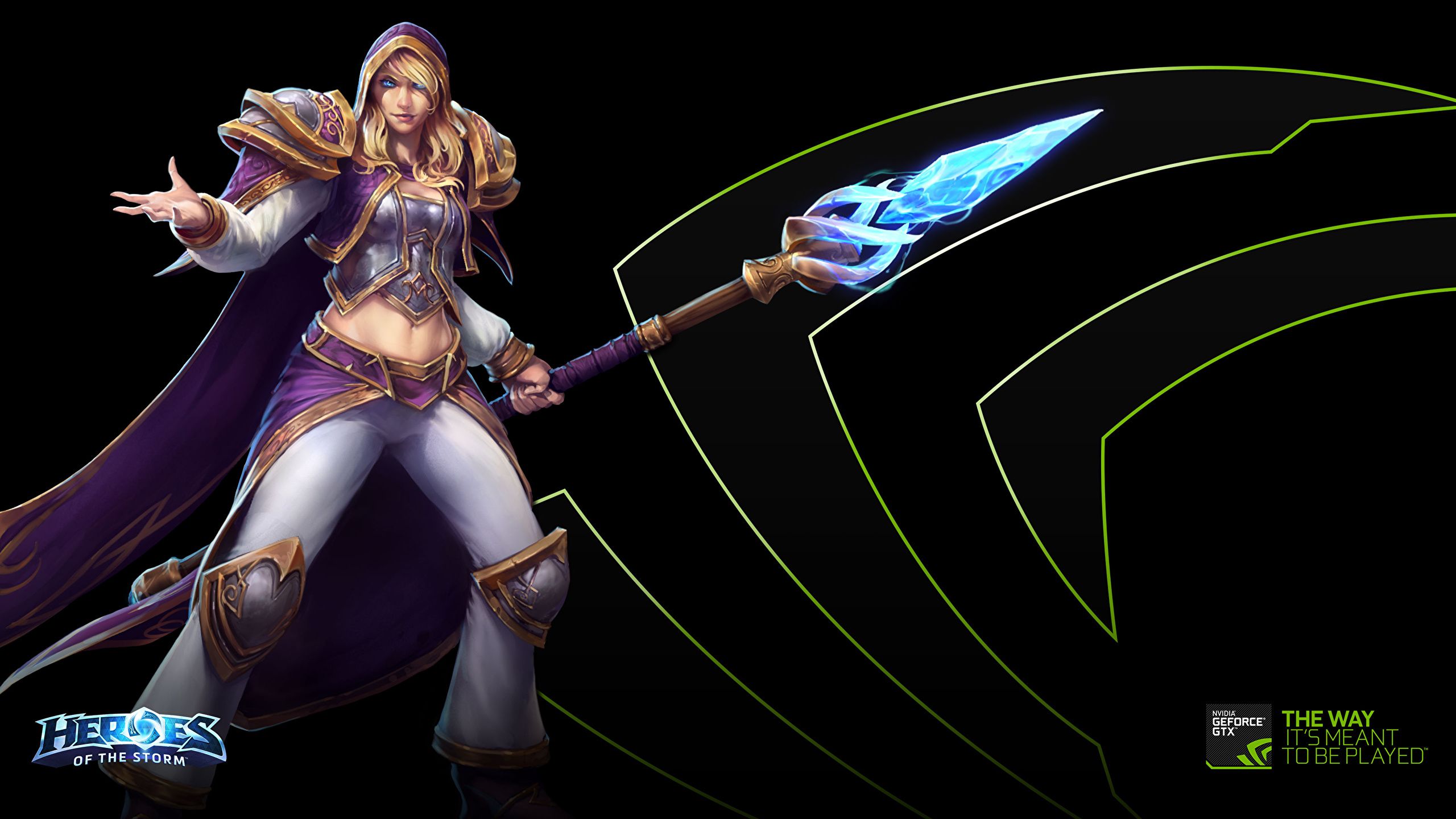 Desktop Wallpaper Heroes of the Storm Magic Mage Staff 2560x1440