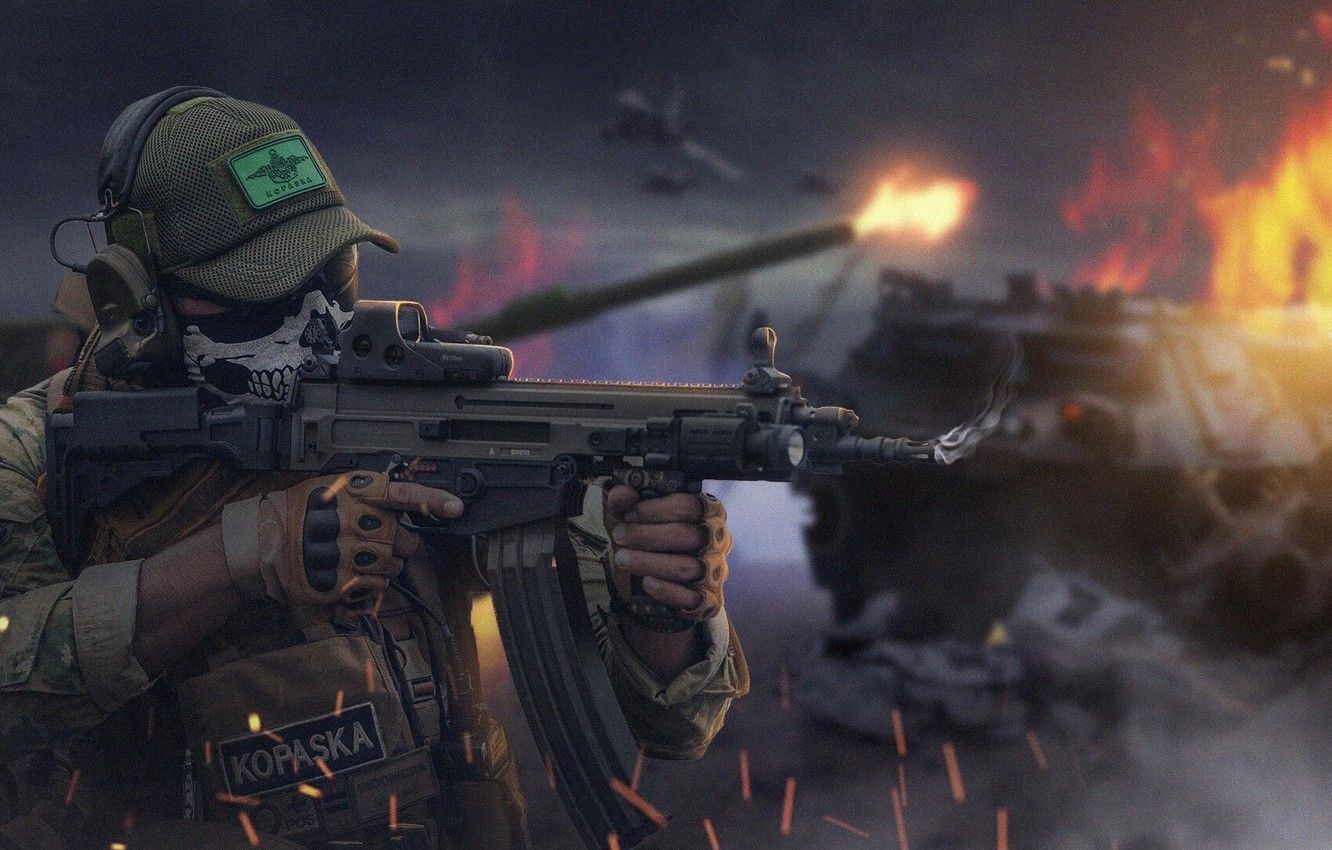 Wallpaper Soldiers, Weapons, Machine, Fighter, Male, Military