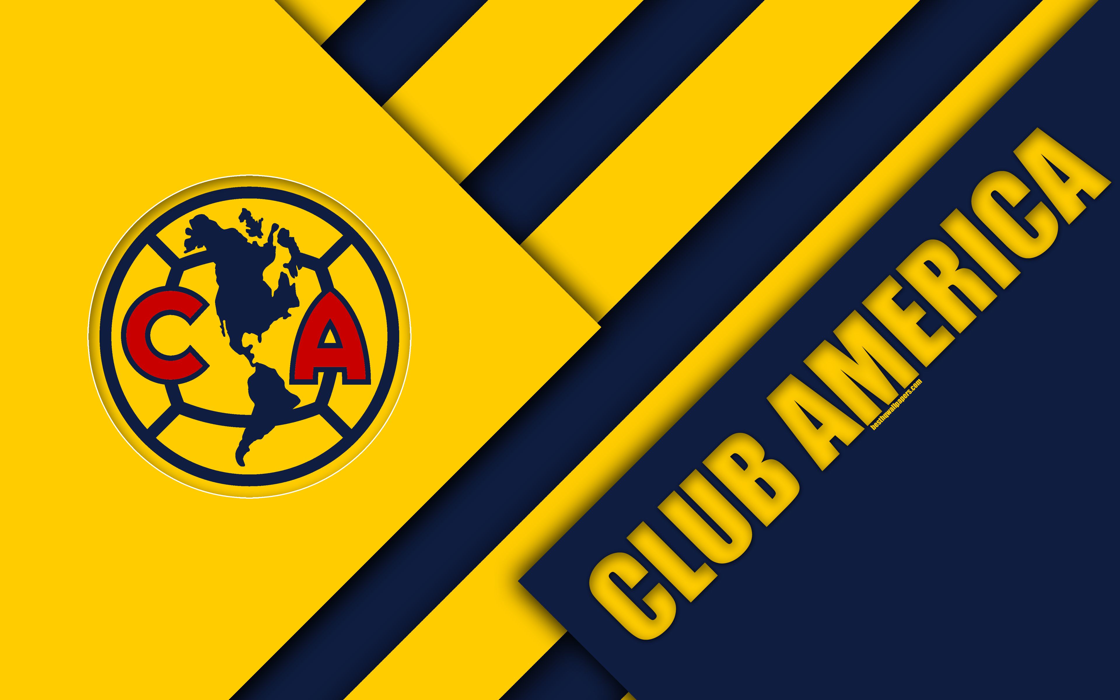 Download wallpaper Club America, 4k, Mexican Football Club