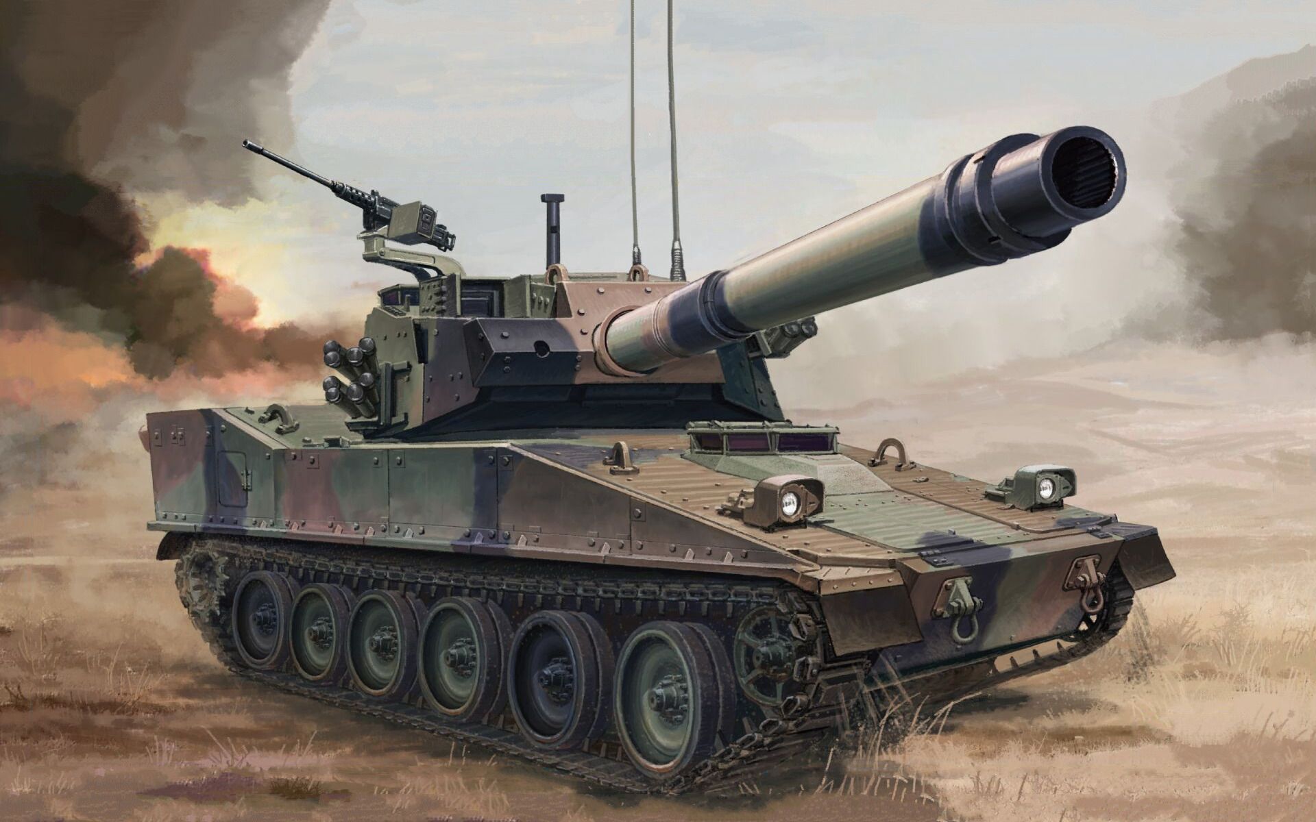 Download wallpaper M8 Armored Gun System, M American light tank