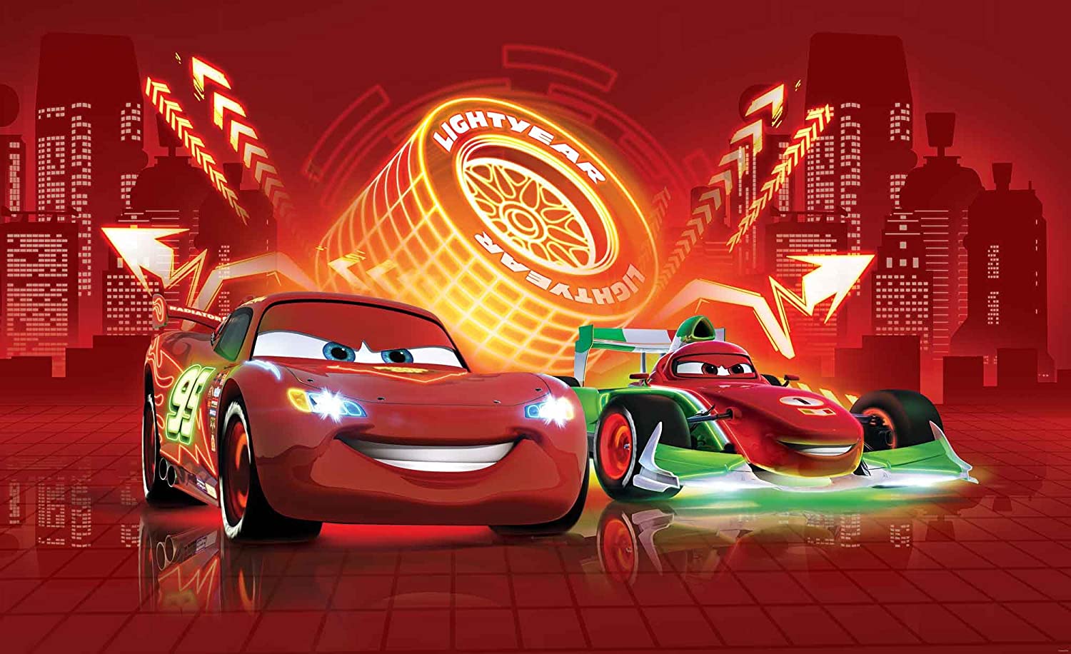 Tapetokids Photo Wallpaper Disney Cars Lightning McQueen Bernoulli