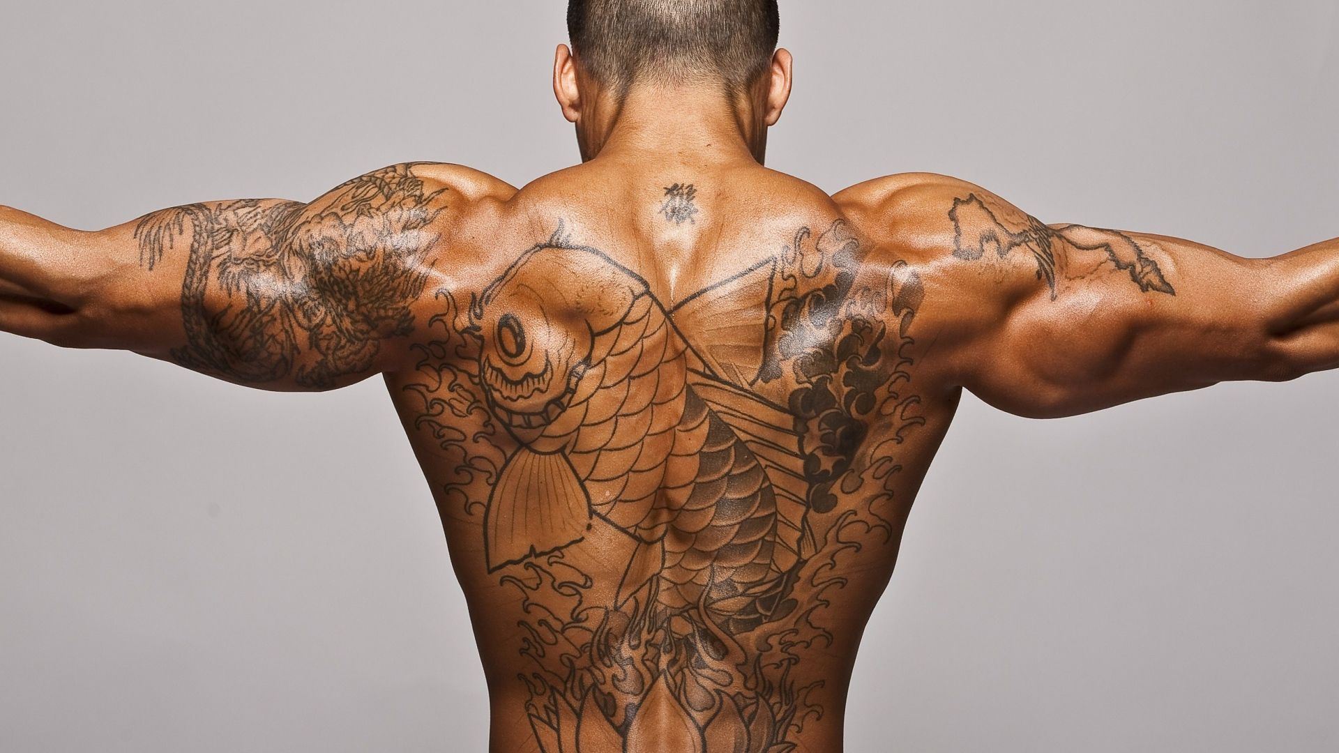 Bodybuilding, Strong man, Broad back Desktop wallpaper 1920x1080