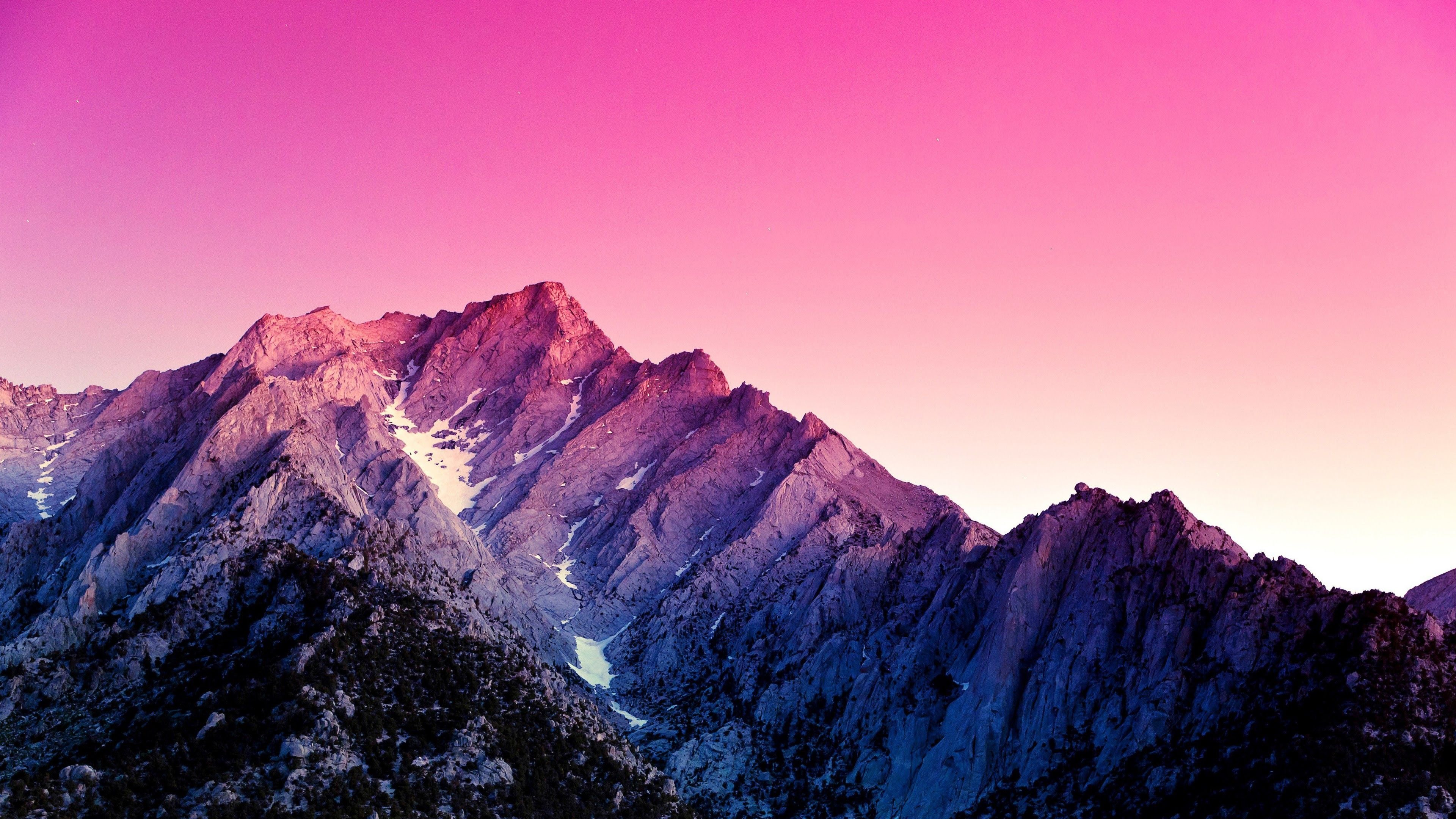 Mountain Purple Sky 4K 3840x2160 Wallpaper