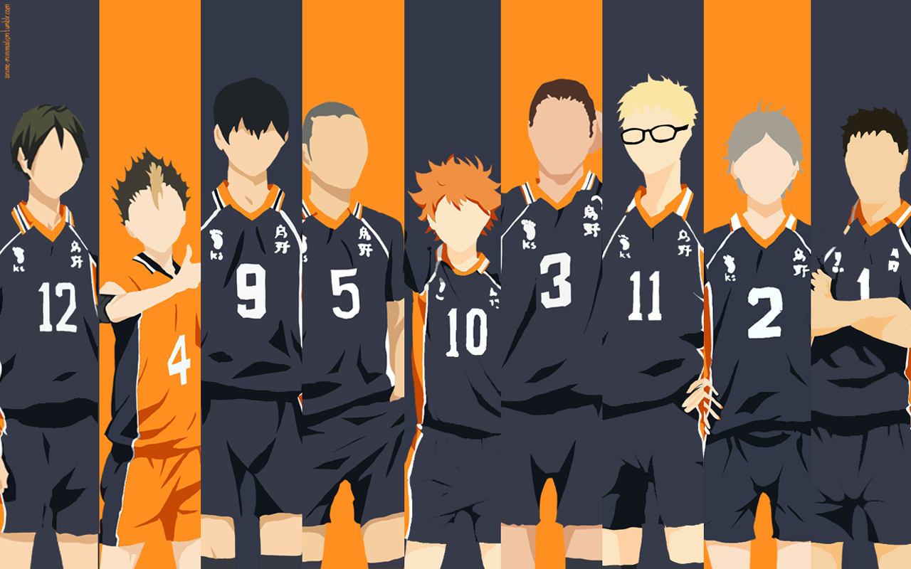 Karasuno Team With Feathers Haikyuu Aesthetic