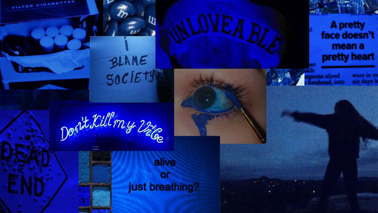 Grunge Blue Aesthetic Wallpapers Wallpaper Cave