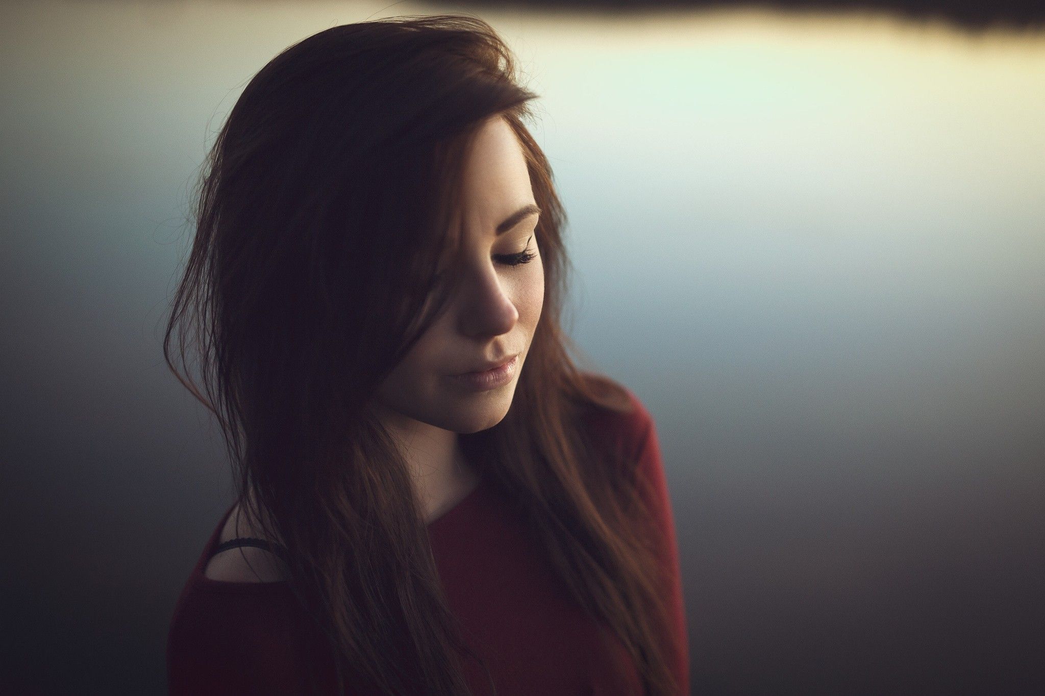 #portrait, #face, #women, #closed eyes, wallpaper. Mocah