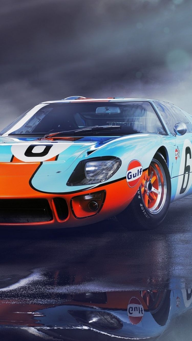 Download Wallpaper 750x1334 Ford, Gt40, Front view, Sports car