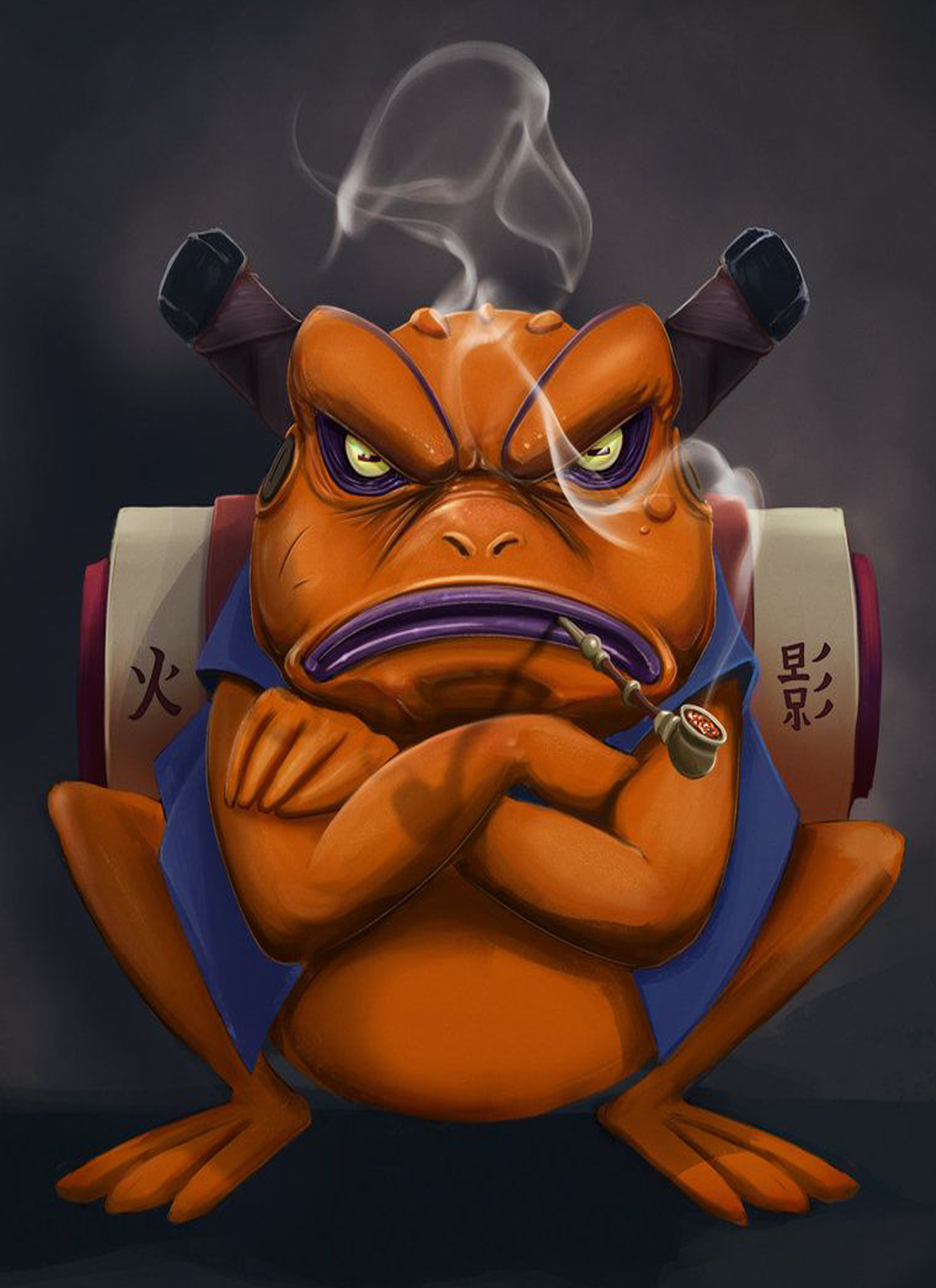 Gamakichi. Tatuagens de anime, Arte com personagens