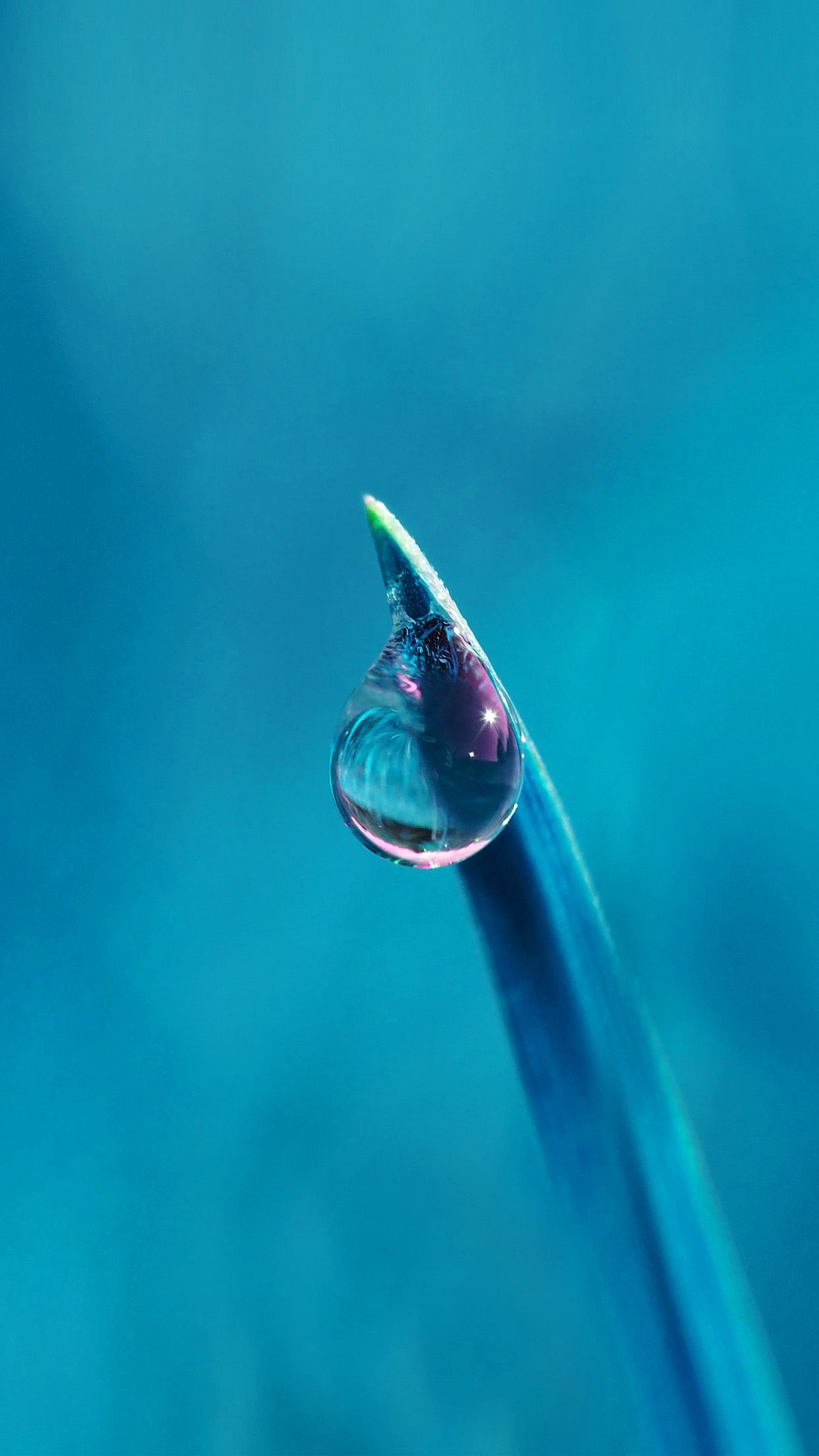 iPhone X wallpaper. water drip rain blue