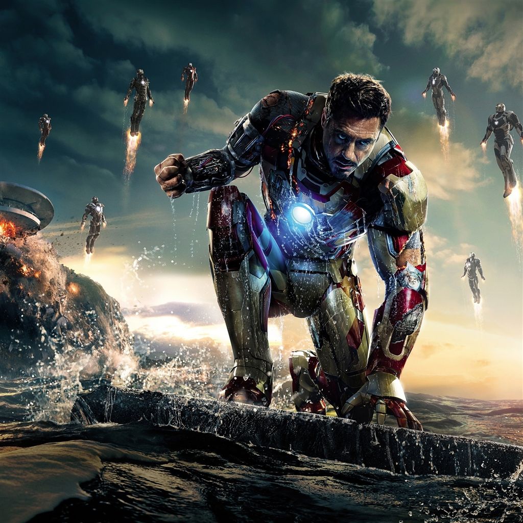 Iron Man 3 Marvel Robert Downey Jr Tony Stark iPad Air Wallpaper Free Download