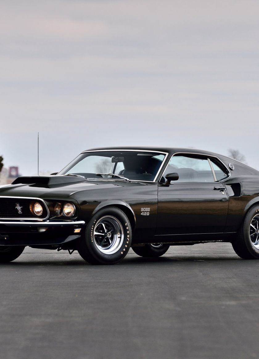 Download 840x1160 wallpaper on road, 1969 ford mustang boss 429