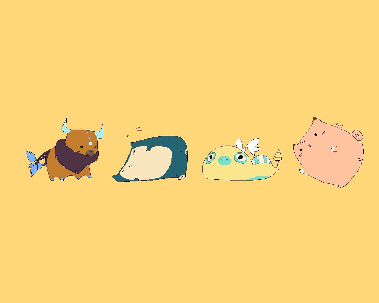 Wallpaper Pokemon Snorlax Cute
