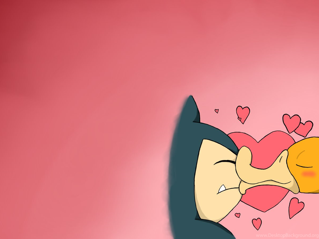 Psyduck's Kissing Snorlax :3 Wallpaper! By SystemOfATea On