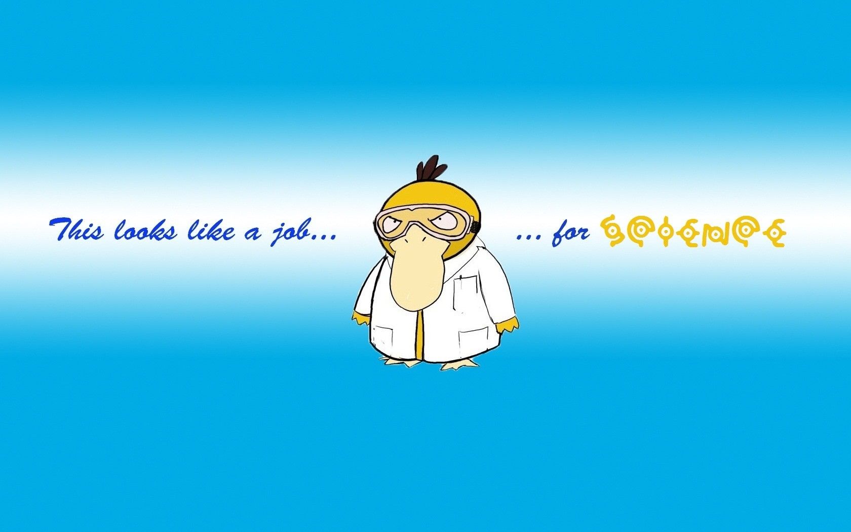 pokemon science psyduck scientists job 1680x1050 wallpaper High