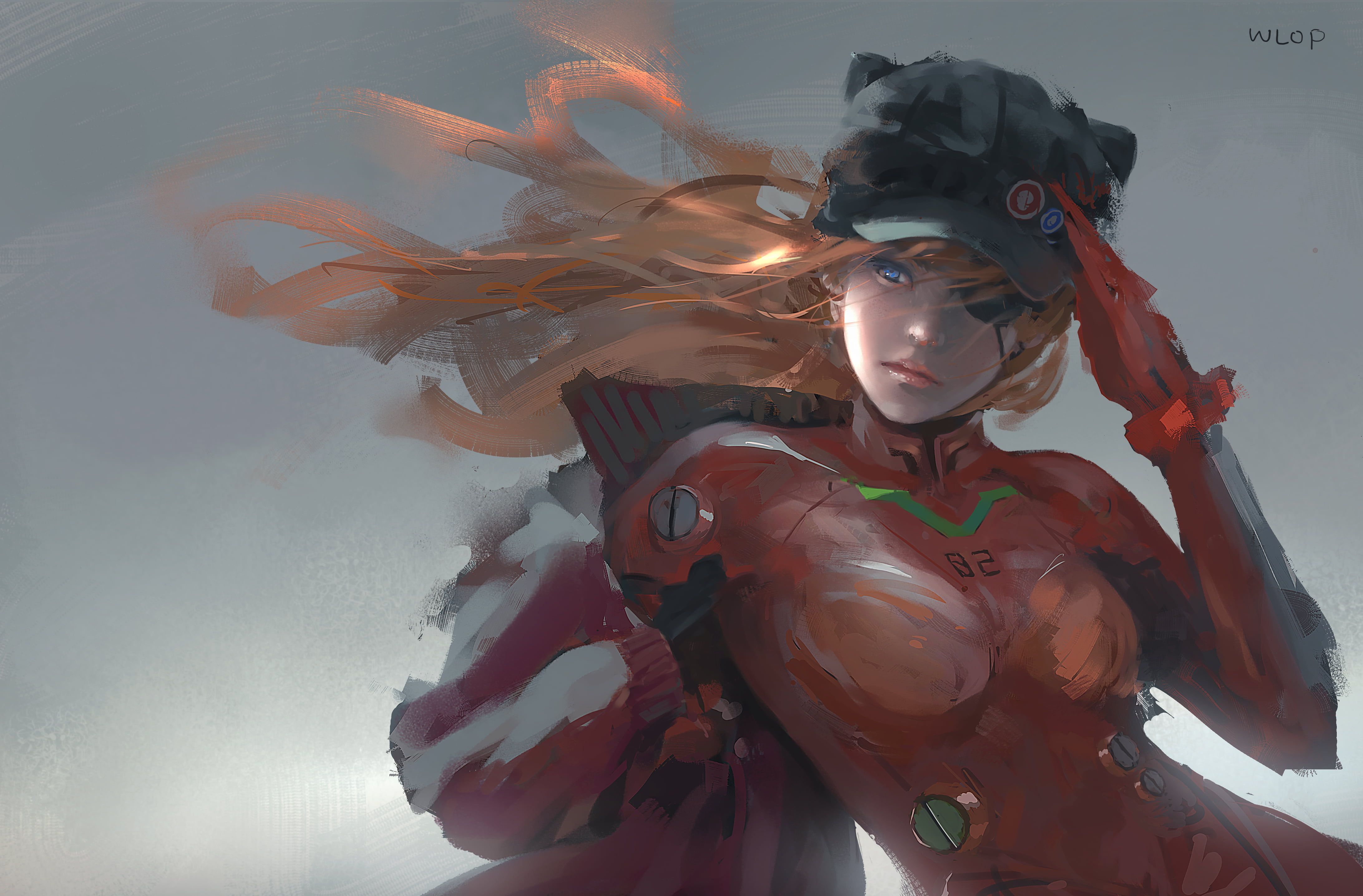 female anime character illustration digital art #artwork #painting