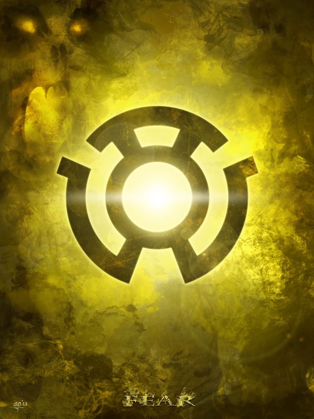yellow lantern logo wallpaper