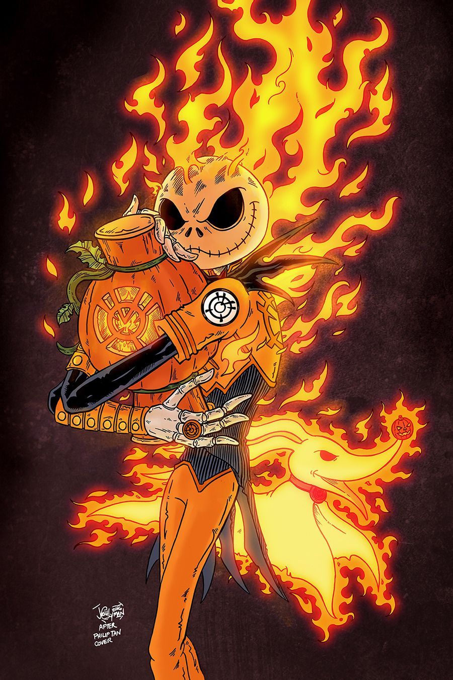What's This? MINE?' Jack as an Orange lantern, drawn after the first appearance of Larfleeze Cover by Philip. Orange lanterns, Character art, Mythical creatures