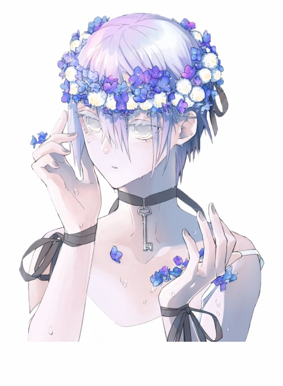 Anime Art Cute Aesthetic Flower Boy Girl Purple
