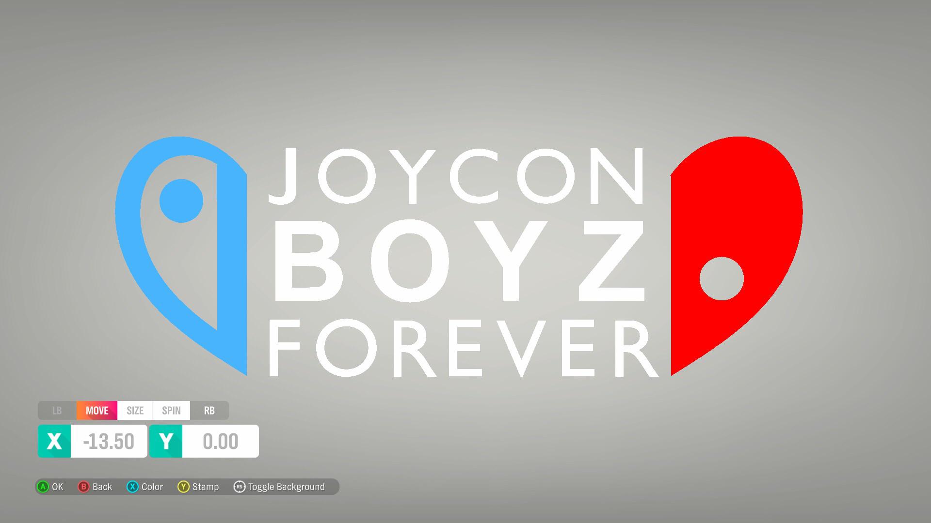 Forever boys. Joycon logo.