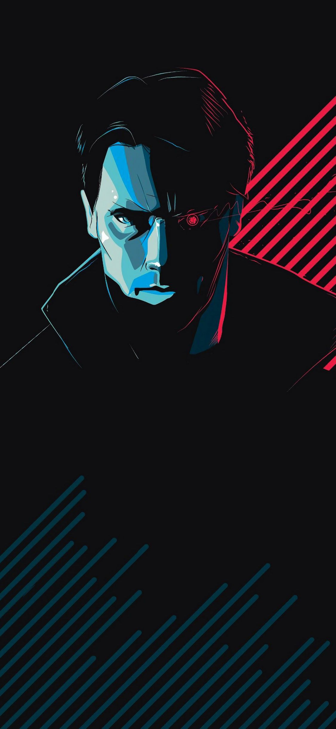 Minimalist Terminator Sci Fi 4K 3840x2160 Wallpaper