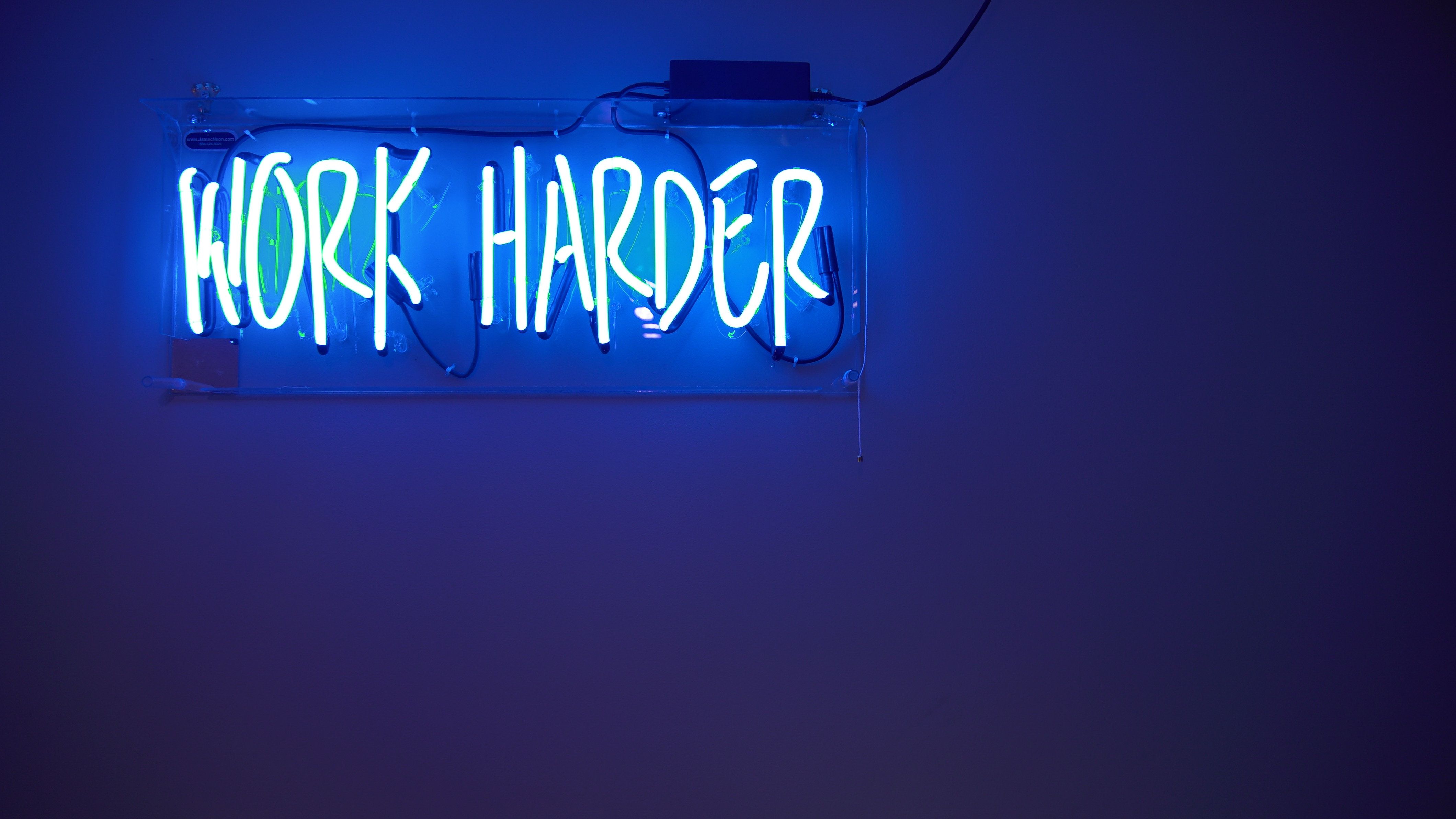 4240x2384 #tumblr, #tumblr background, #hue, #Free picture, #word, #light, #work harder, #blue, #tumblr wallpaper, #sign, #wall, #glow, #work harder sign, #harder, #wallpaper, #work, #neon, #background tumblr, #tumblr background, #neon sign