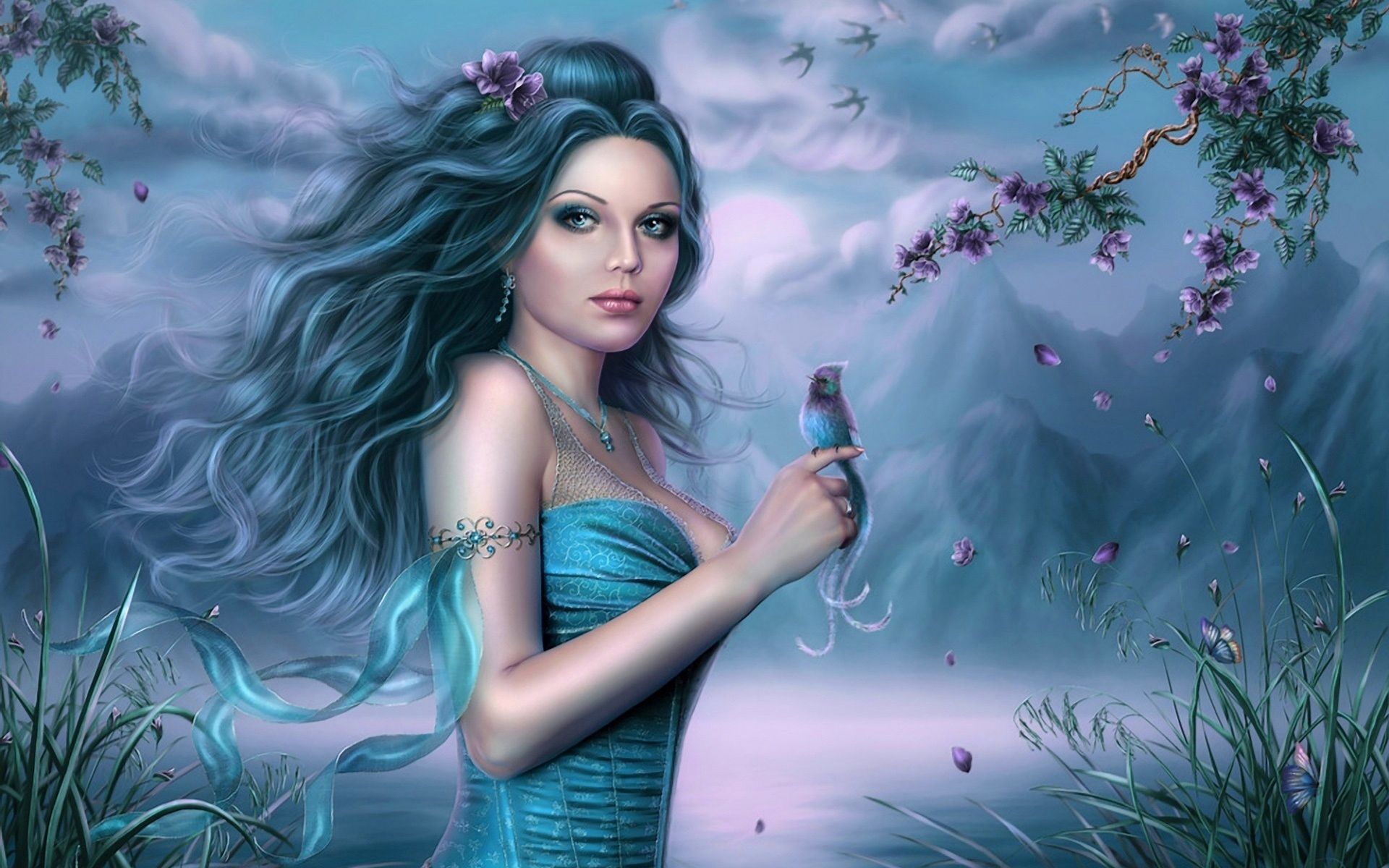 Beautiful Fantasy Blue Fairy Wallpaper Quality Image And Transparent PNG Free Clipart