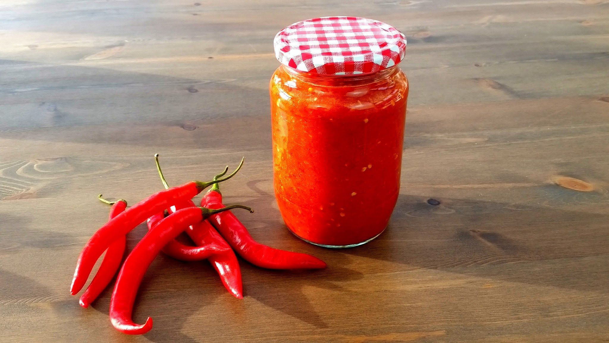 Hd Wallpaper Of A Jar Of Spicy Red Chili Sauce Sauce With