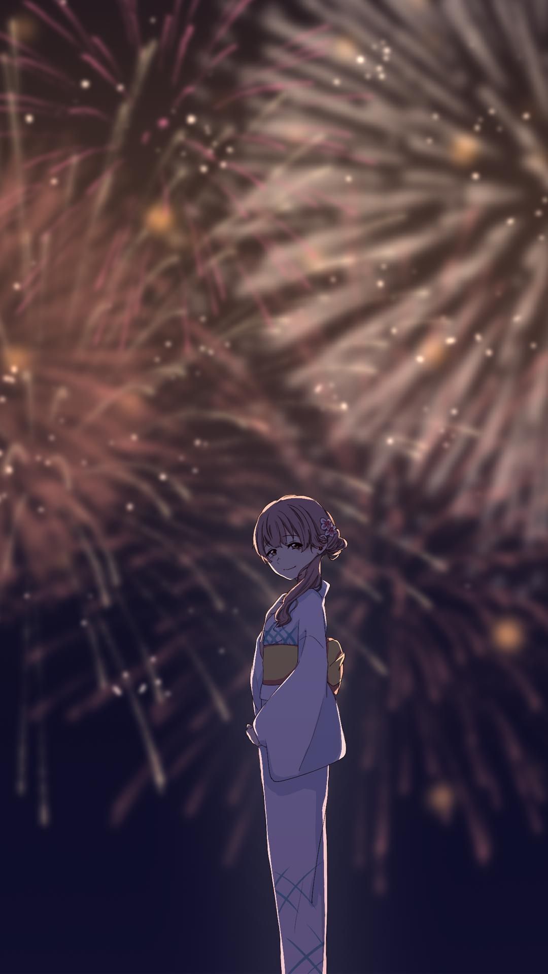 Nishimiya And Fireworks