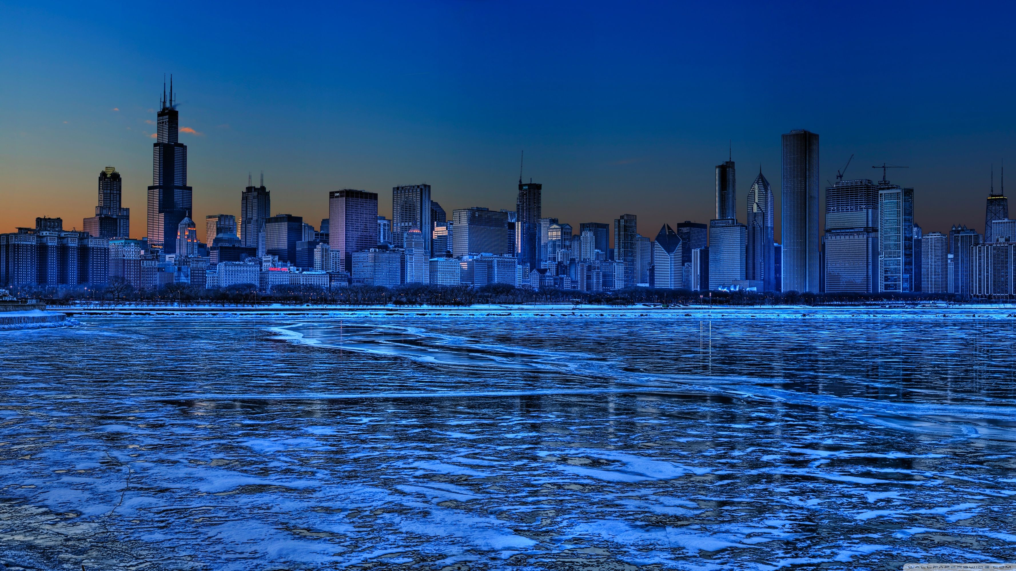 Chicago Skyline Ultra HD Desktop Background Wallpaper for 4K UHD
