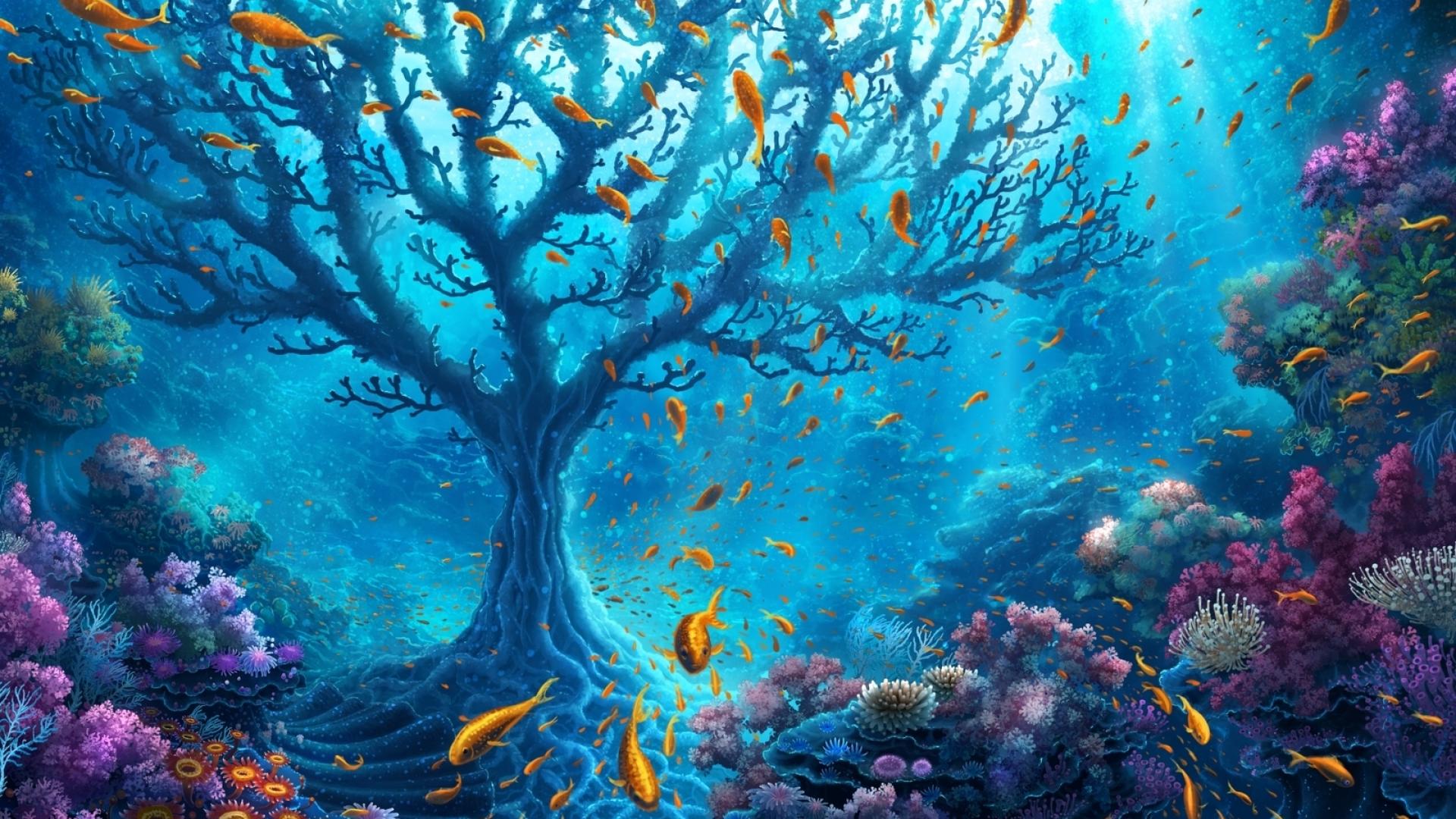 Underwater World Fantasy desktop PC and Mac wallpaper