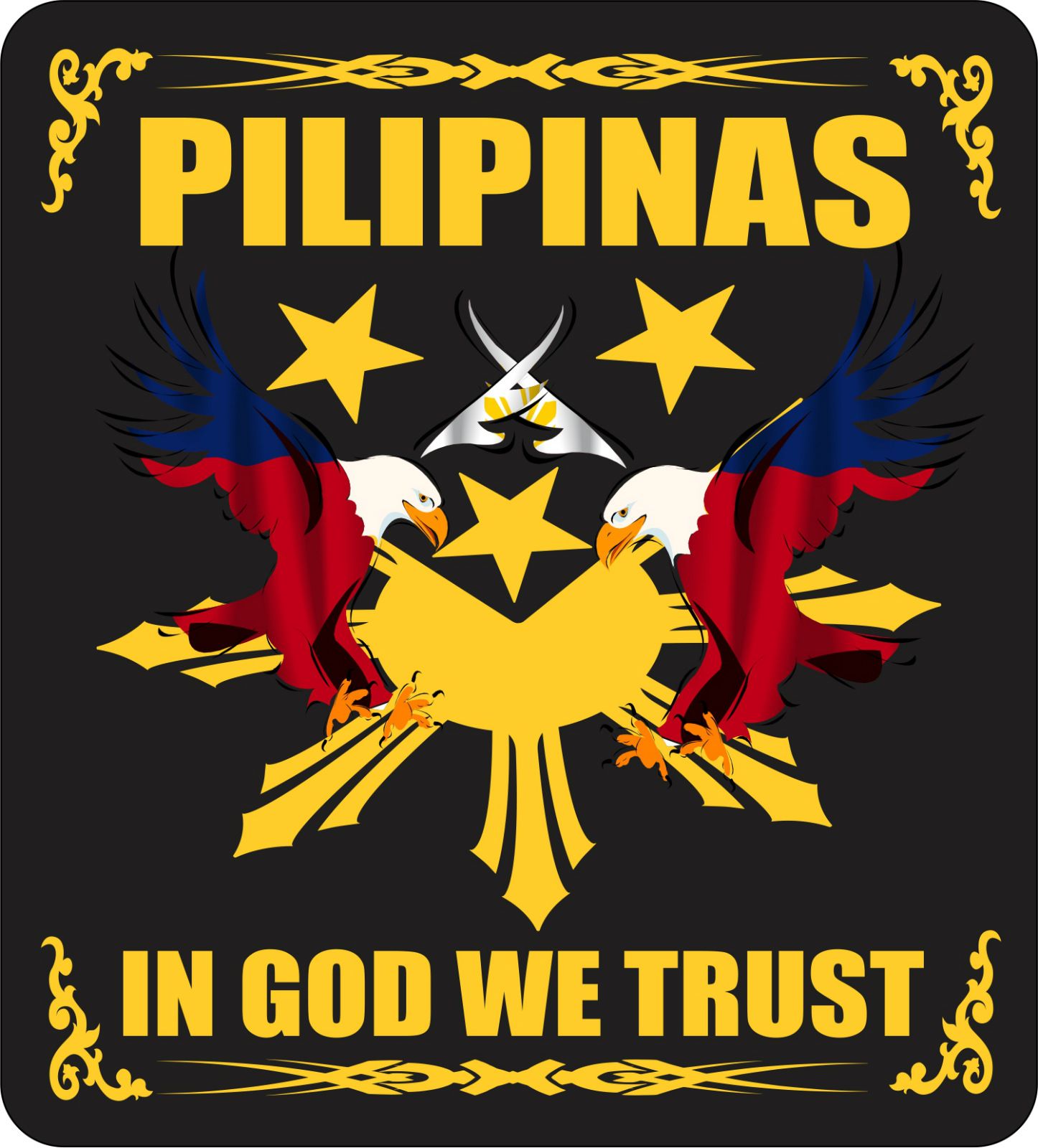 Philippines Flag Meaning. Pilipinas In God We trust, FILIPINO