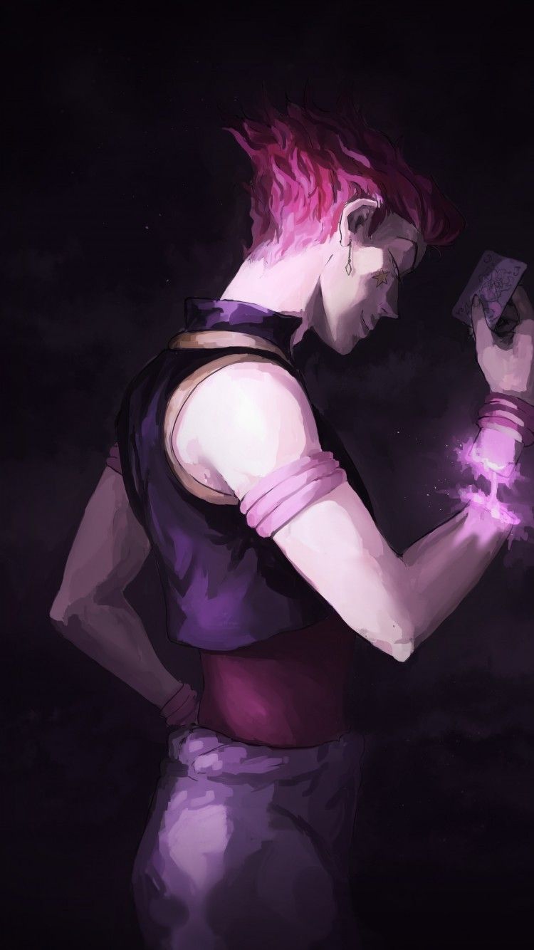 Download 750x1334 Hunter X Hunter, Hisoka Morow, Card, Smirk