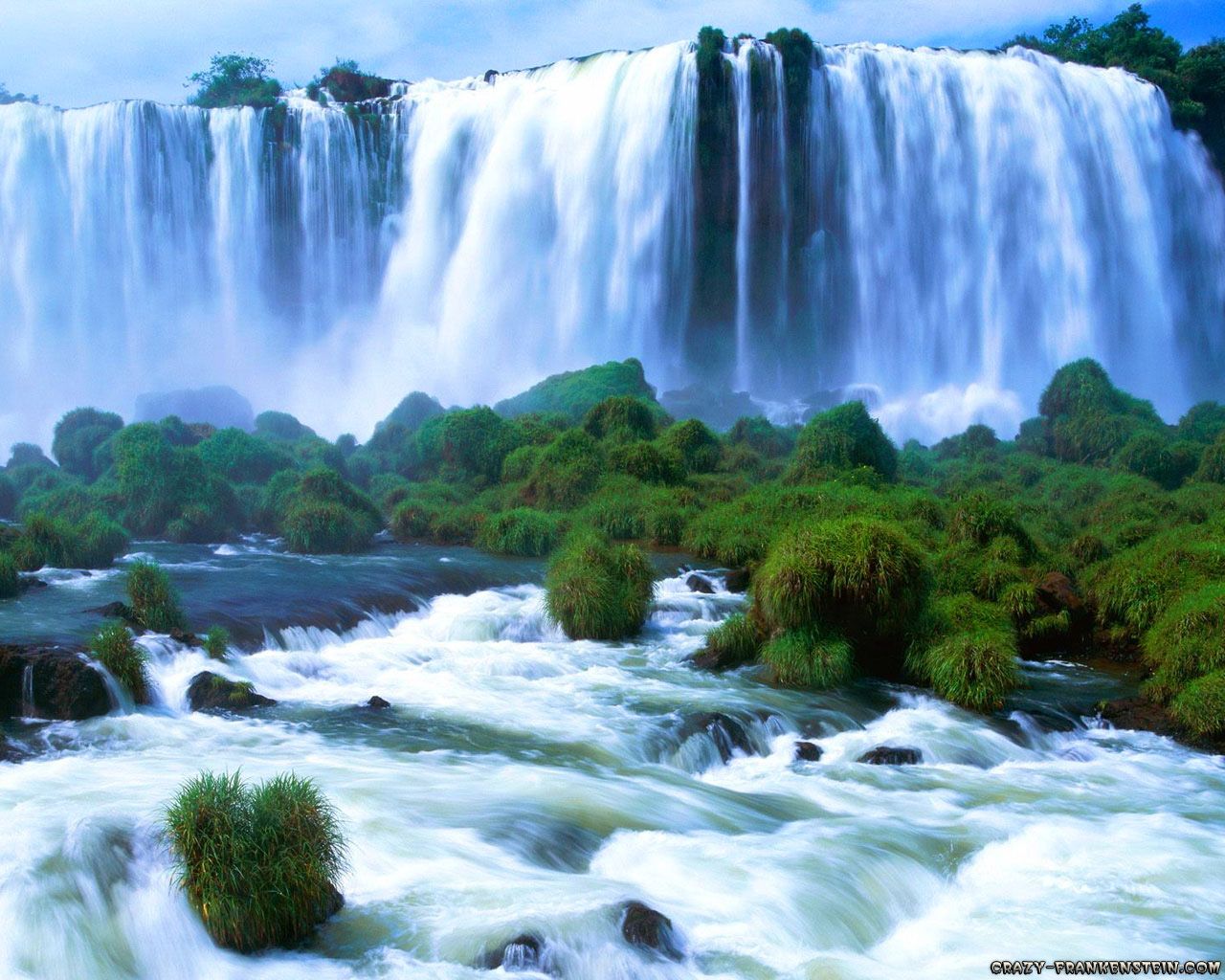 Waterfall Background. Beautiful