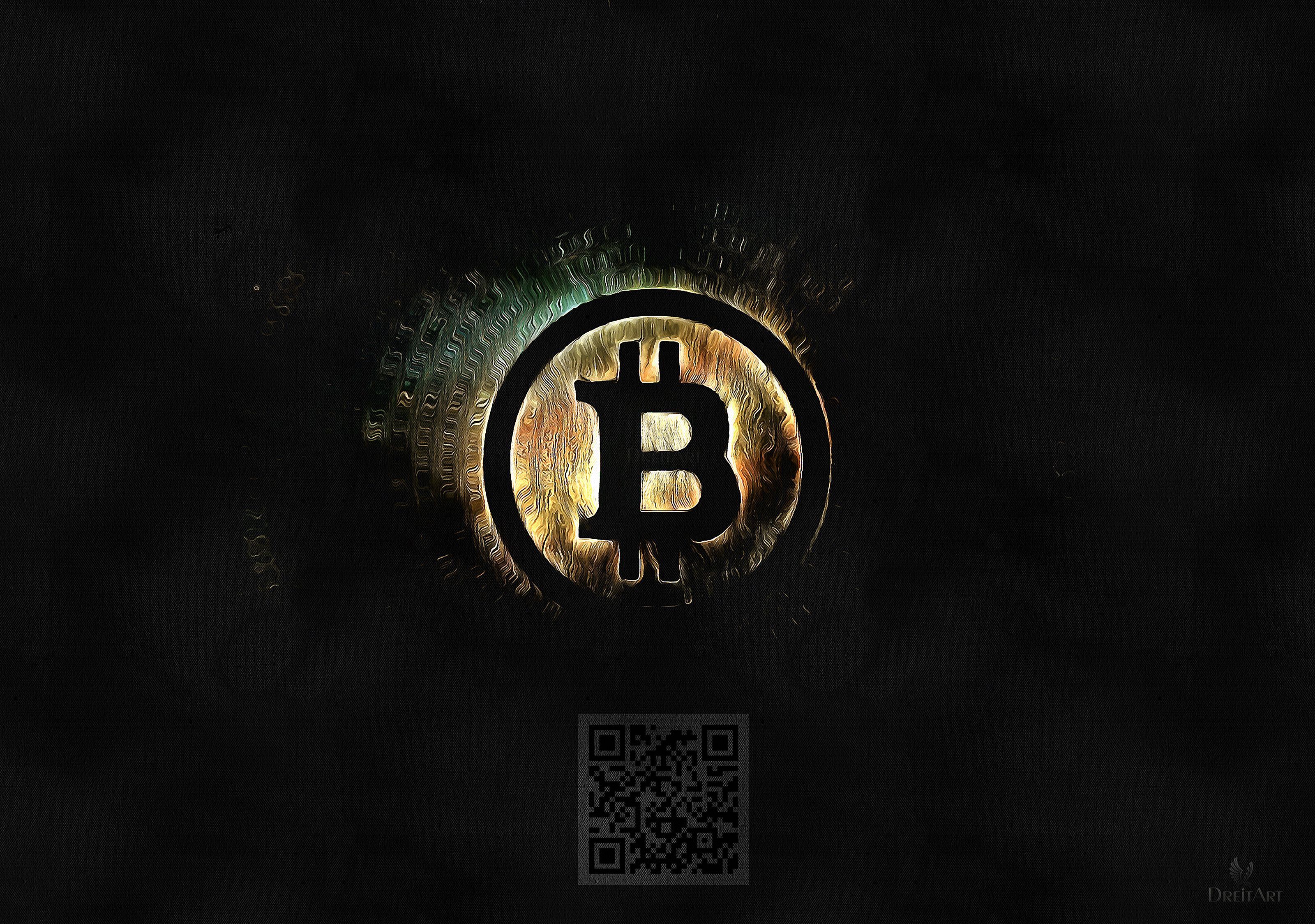 Bitcoin, dreitart, btc, crypto, cryptocurrency, abstract, wallpaper