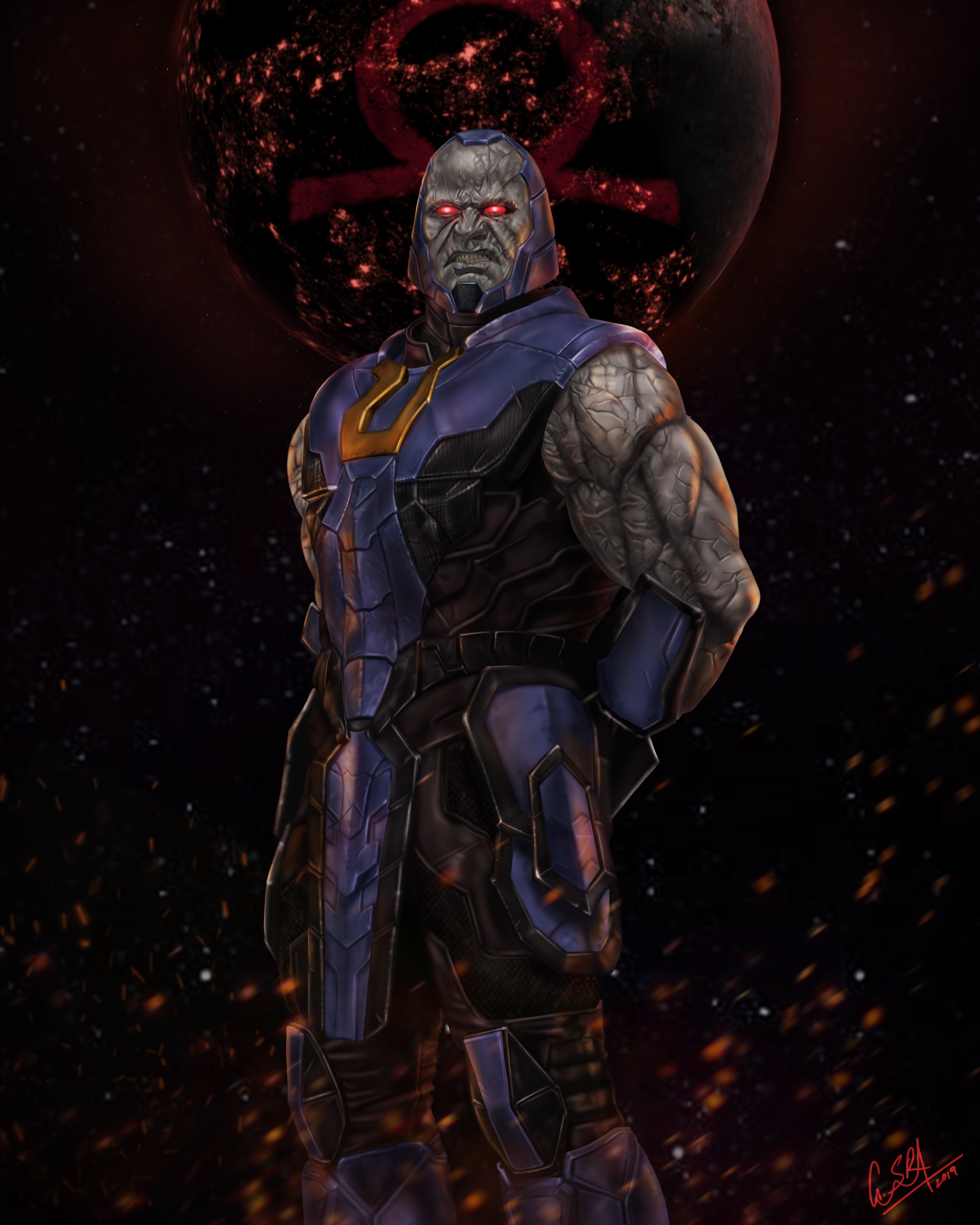 Artwork I made a Fan Art of Darkseid (based on Injustice 2 version of Darkseid). Darkseid dc comics, Dc comics wallpaper, Dc comics art