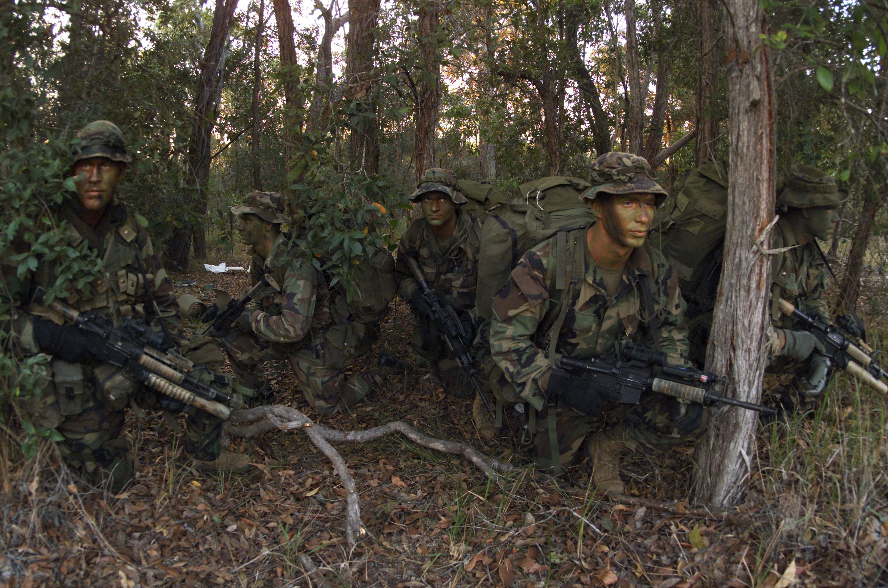 US Marines on reconnaissance exercise