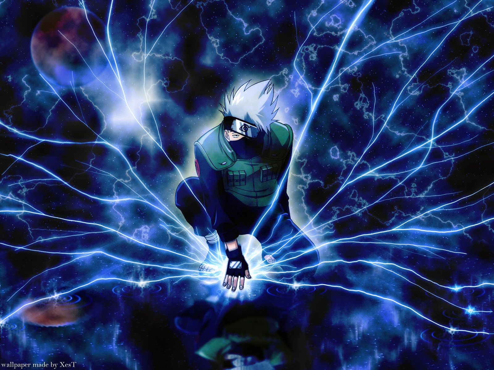 2. Naruto with blue hair fanart - wide 3