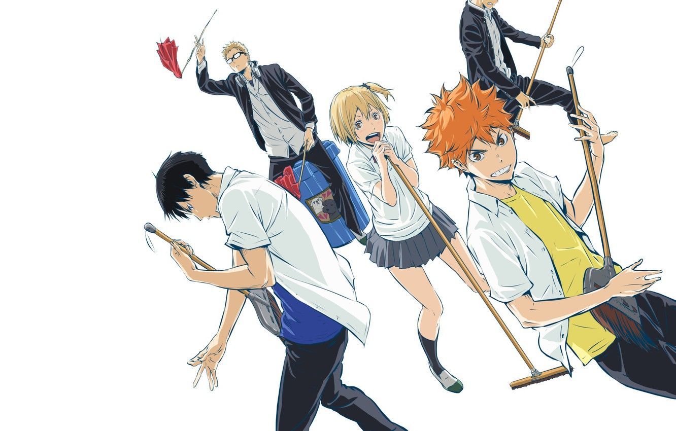 Wallpaper anime, art, guys, Volleyball, Haikyuu! image for desktop, section сёнэн