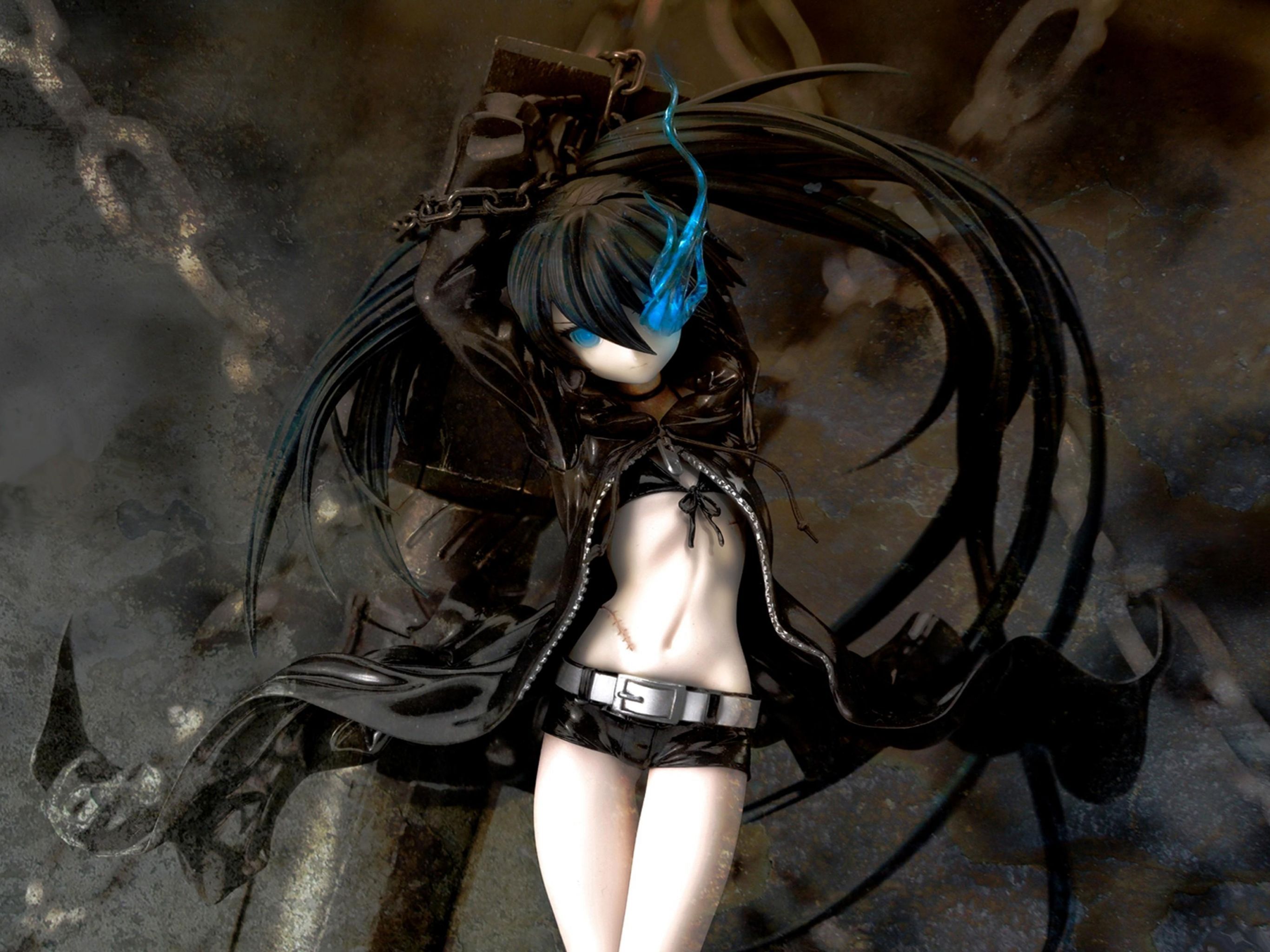 Dark Anime Girl 3D Desktop HD Wallpaper