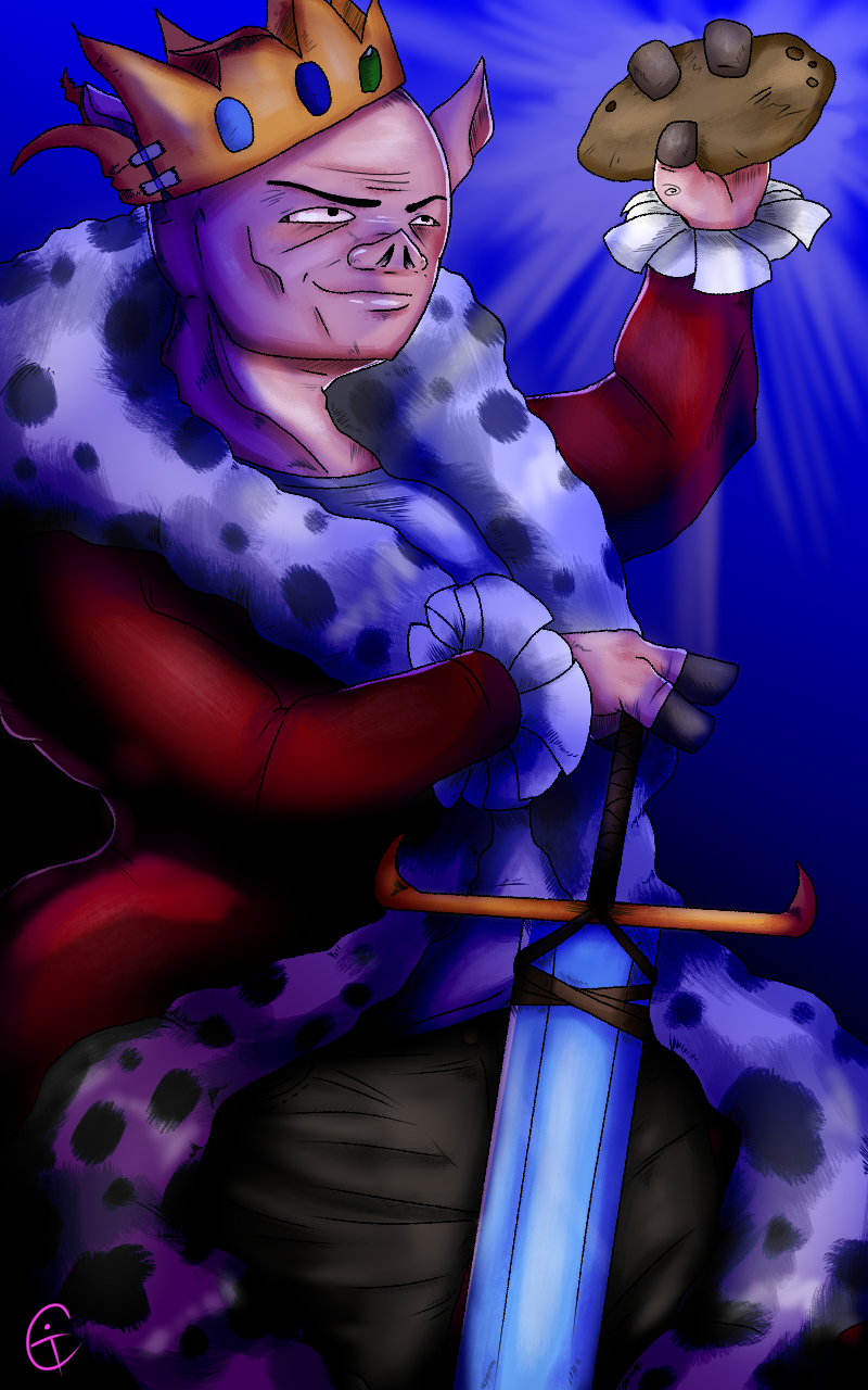 Technoblade, the Pig King by TheIcarusCrisis on Newgrounds