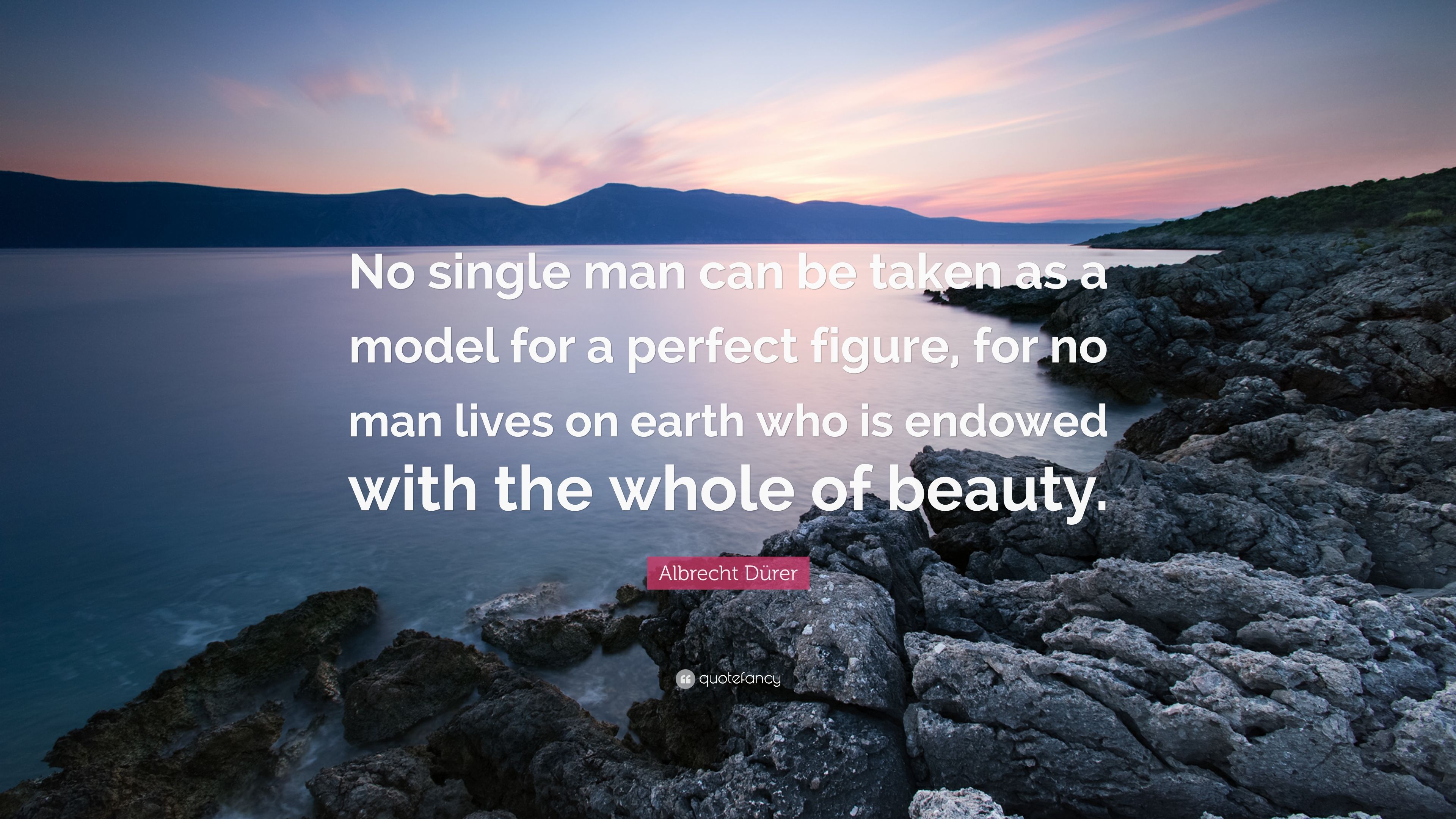 Albrecht Dürer Quote: “No single man can be taken as a model for a