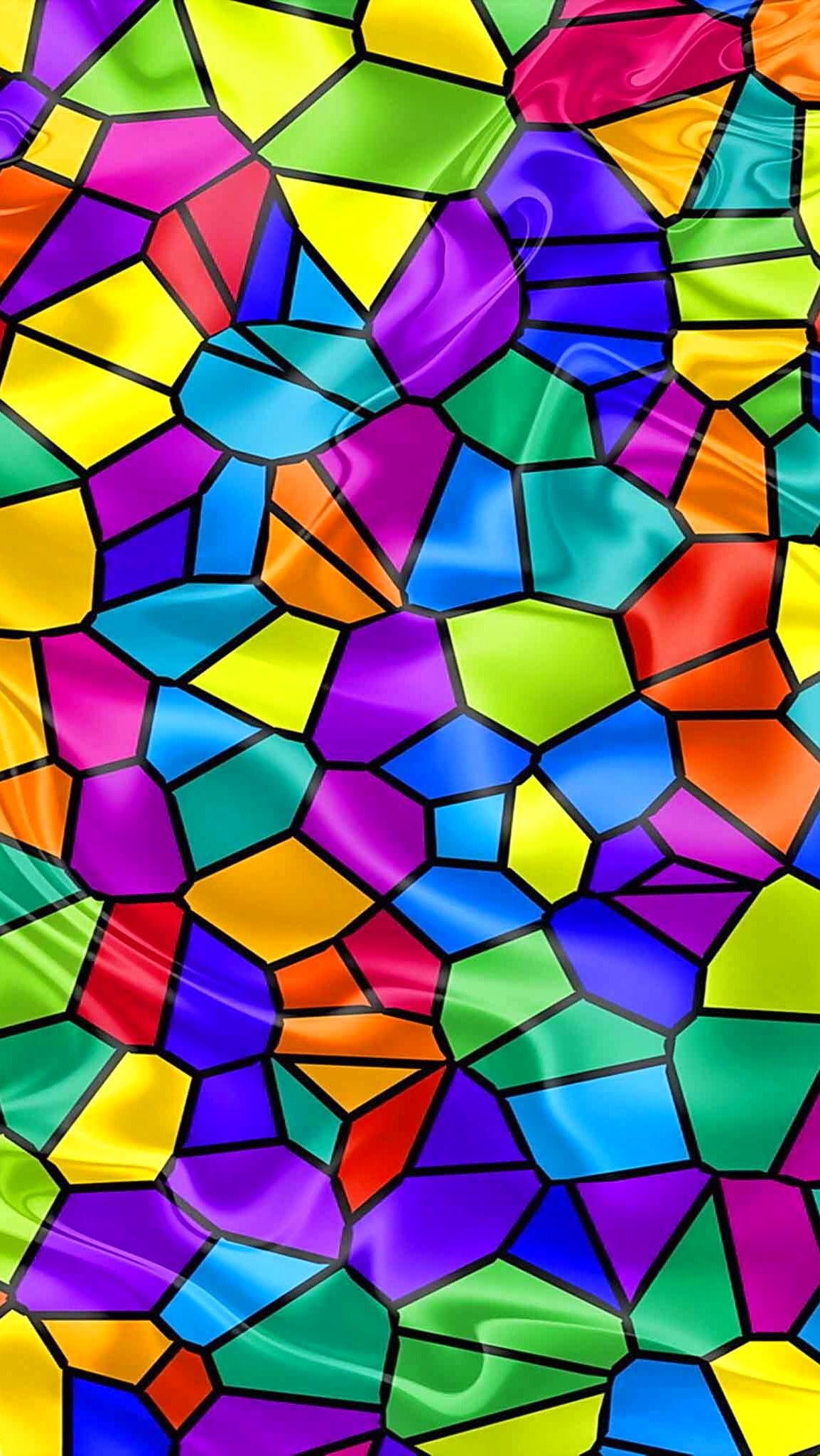 HD iPhone wallpaper Stain glass. Abstract art wallpaper, Rainbow wallpaper, Wallpaper