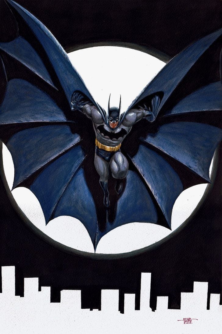 Batman Glide painting by edtadeo. Batman, Batman