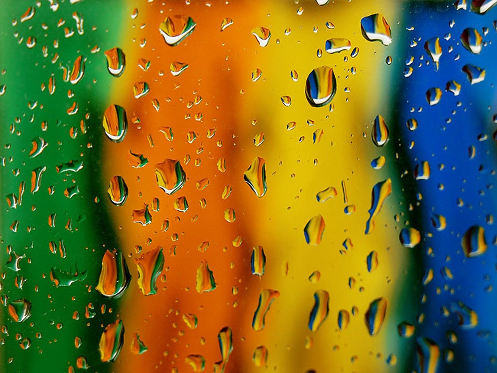 Awesome HD Wallpaper Collection: Rainbow View from Wet Glass